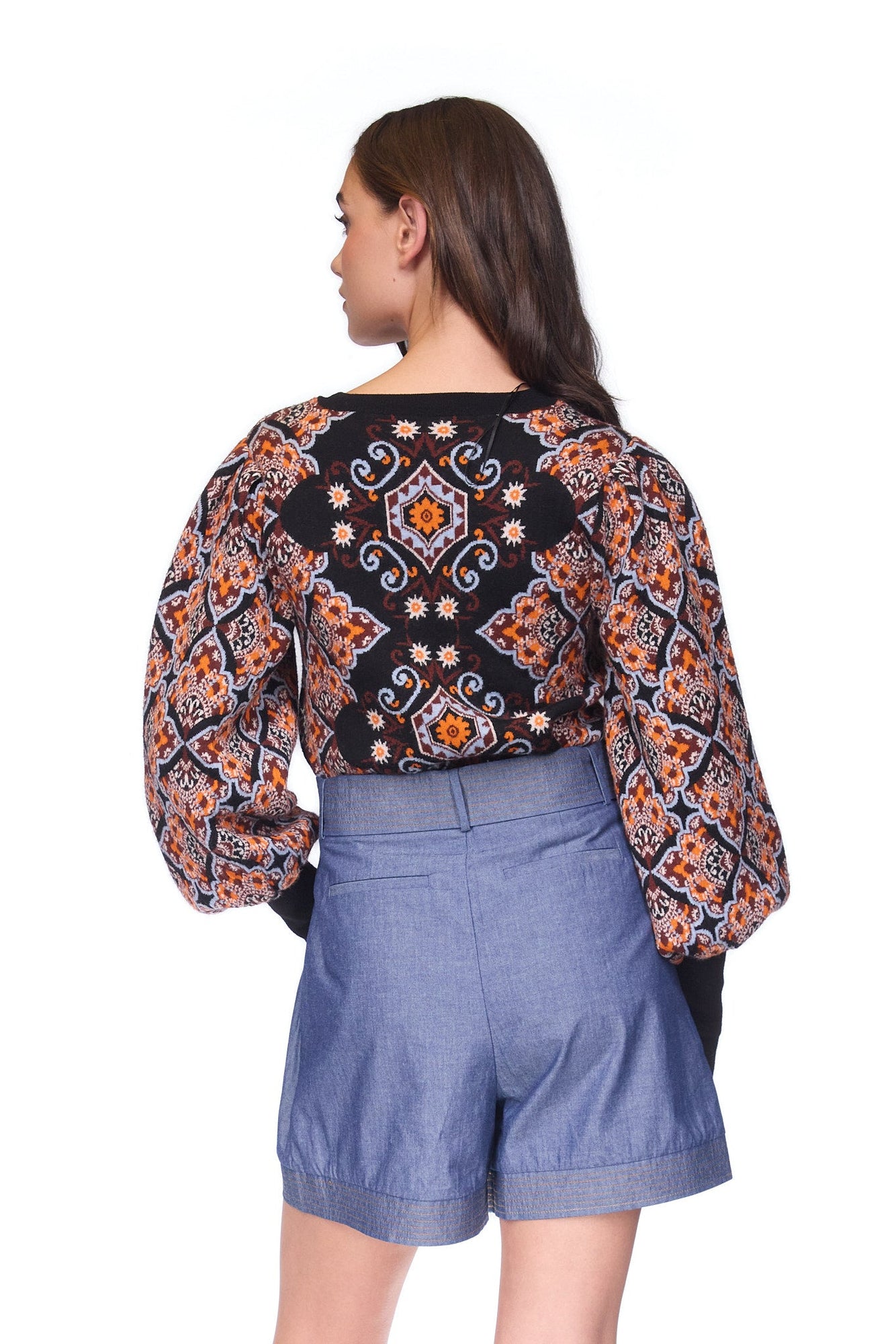 Esme Top | Black Vintage Paisley