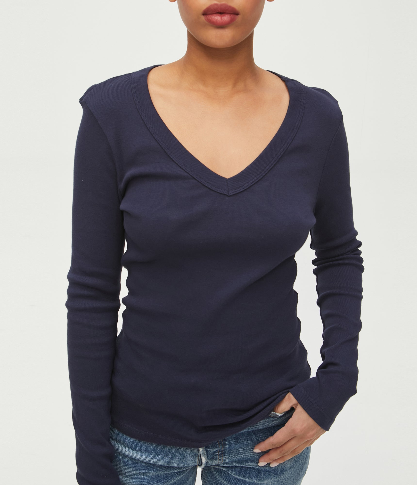 Layla V-Neck Tee | Admiral