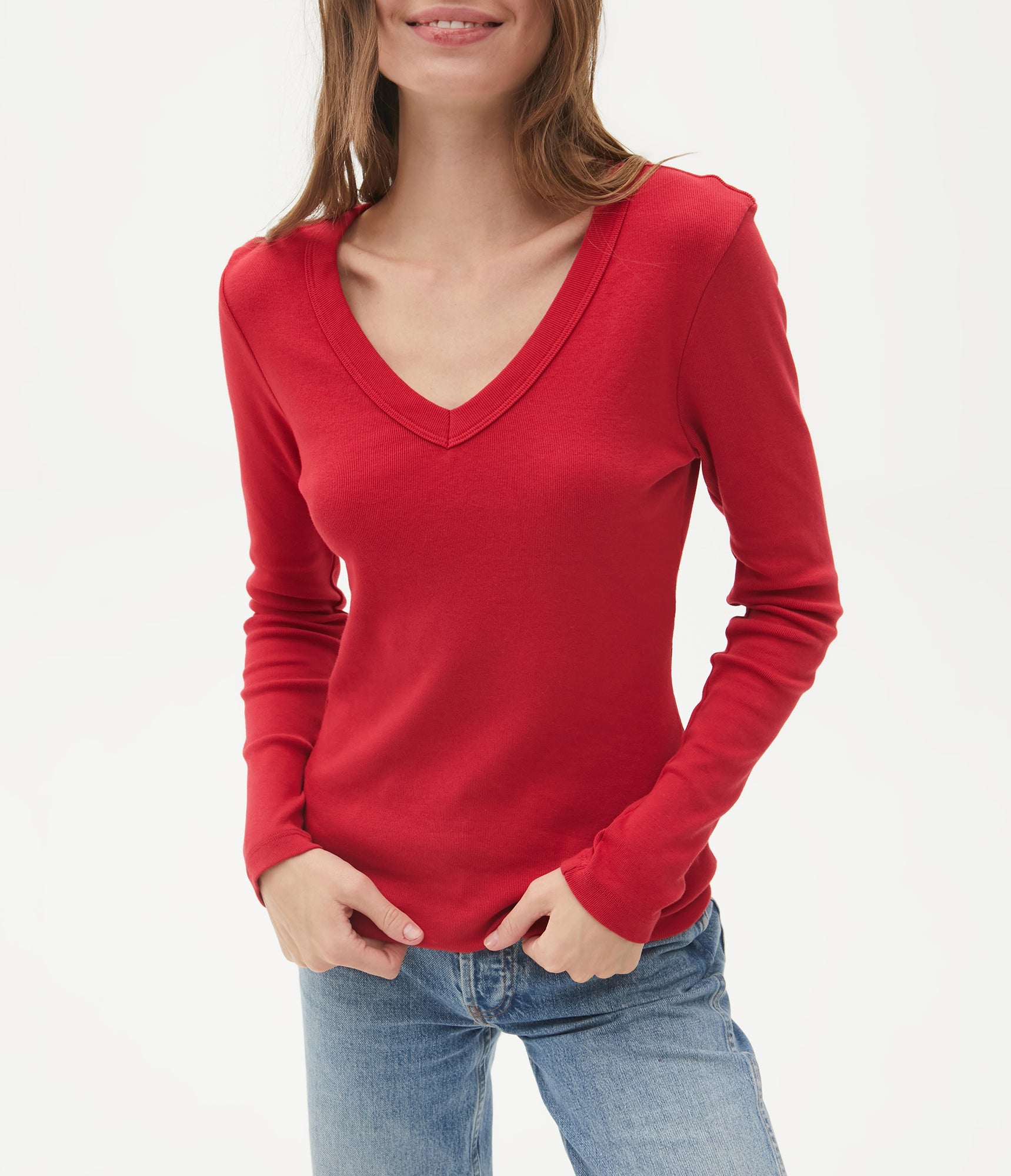 Layla V-Neck Tee | Heart