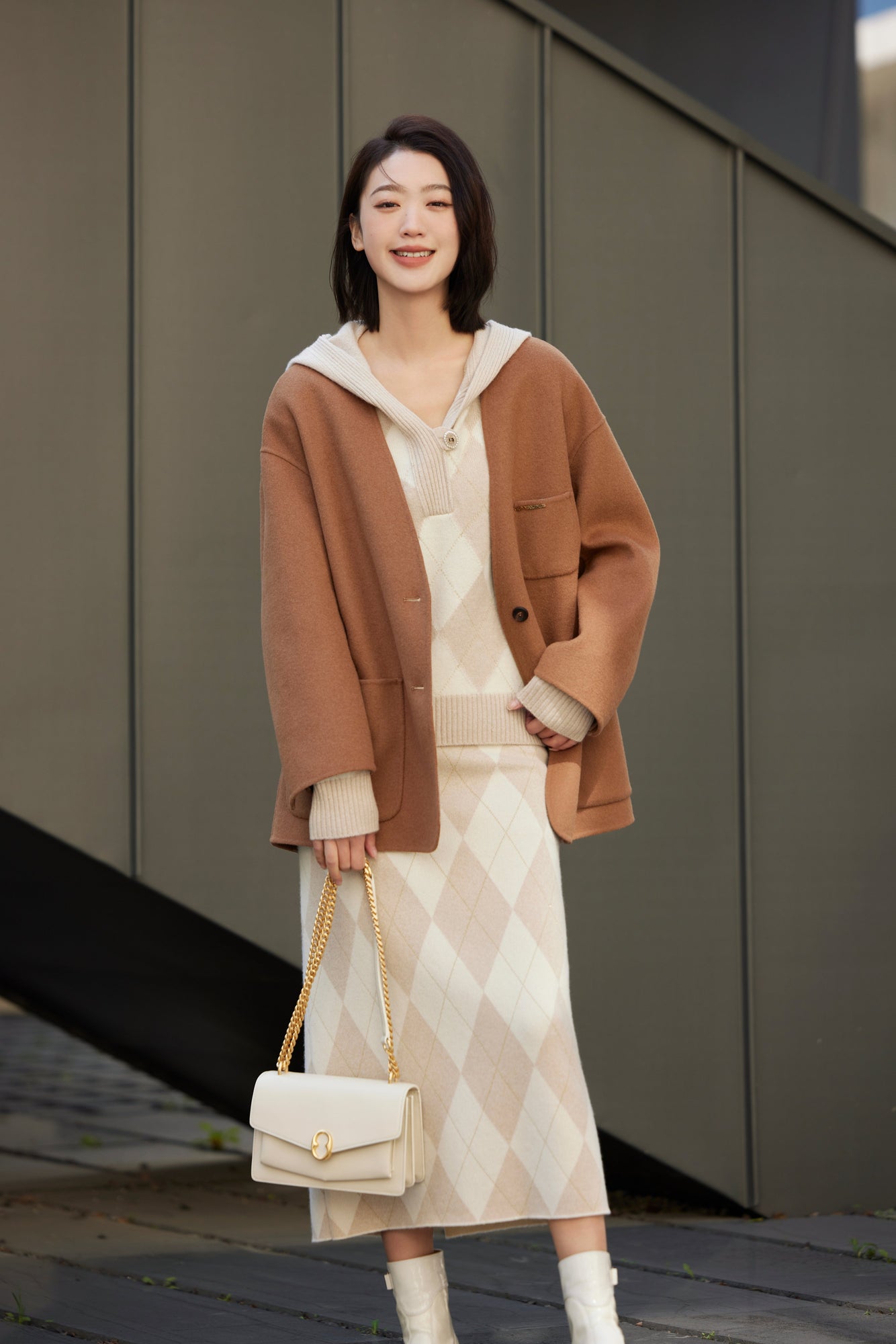Cashmere Knit Sweatshirt | Beige