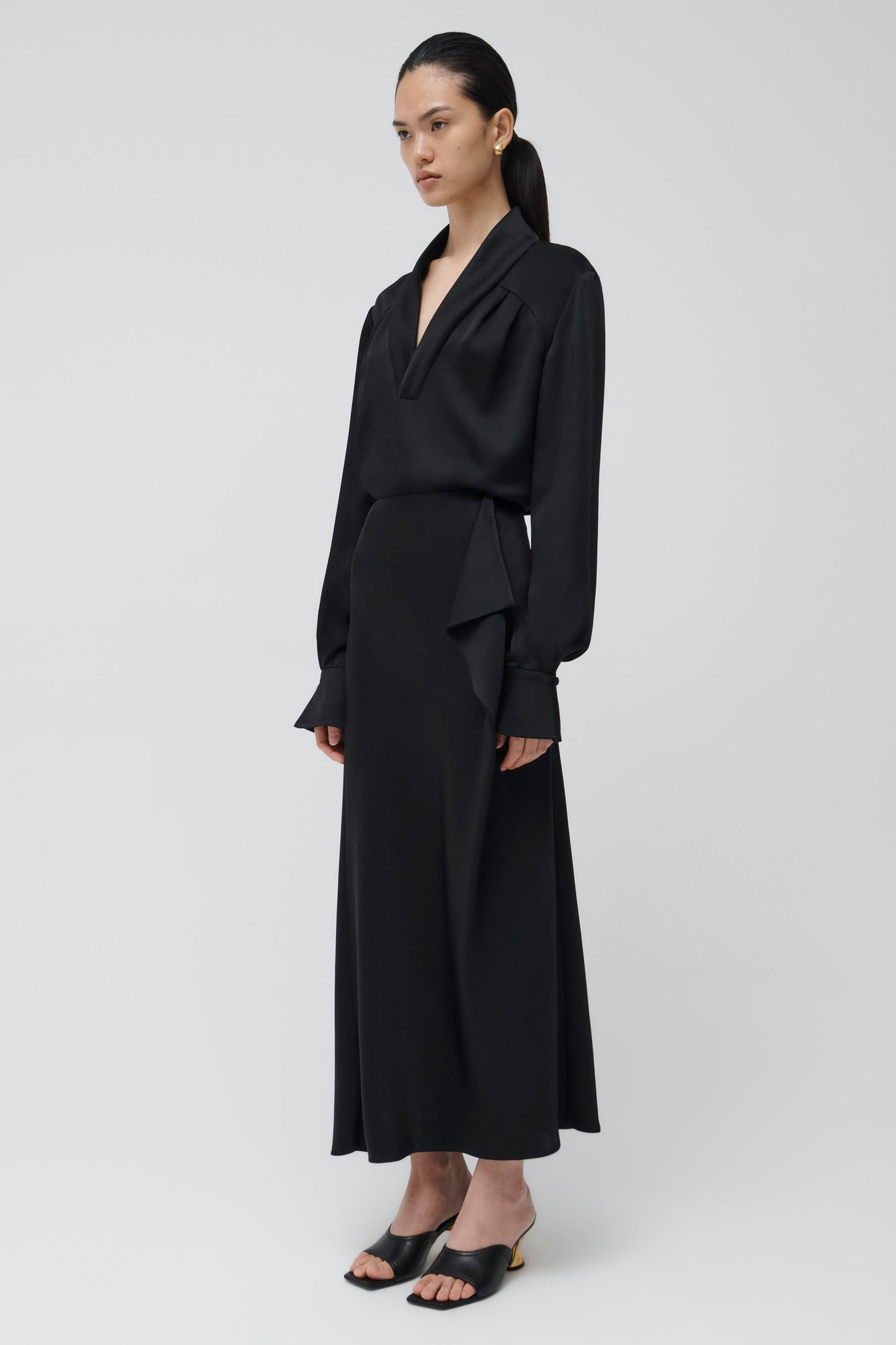 Black Blane Midi Skirt - SIMKHAI