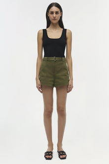 Womens | Lourie Cotton Short | Army Green