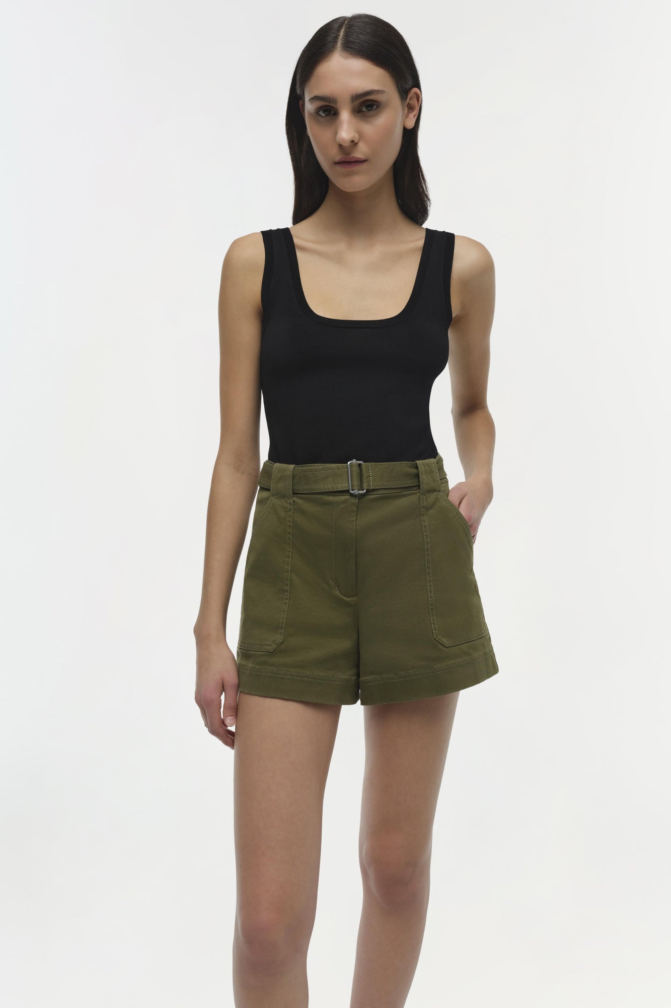 Womens | Lourie Cotton Short | Army Green