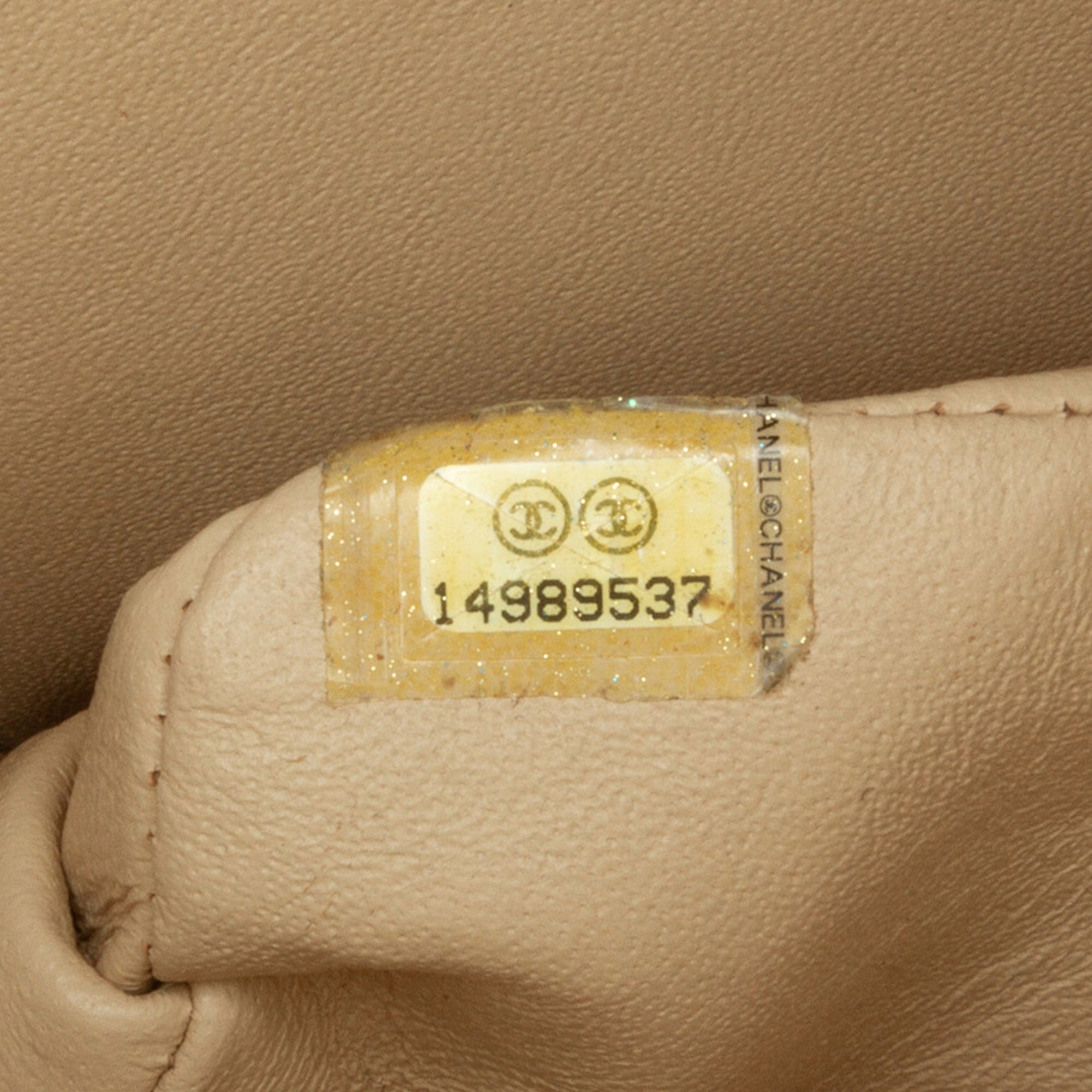 Chanel | Pre-Owned Jumbo Classic Lambskin Double Flap | Brown/Beige