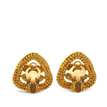 Chanel Pre-Owned Gold Plated CC Triangle Rope Clip On Earrings | Women | Gold (V1)