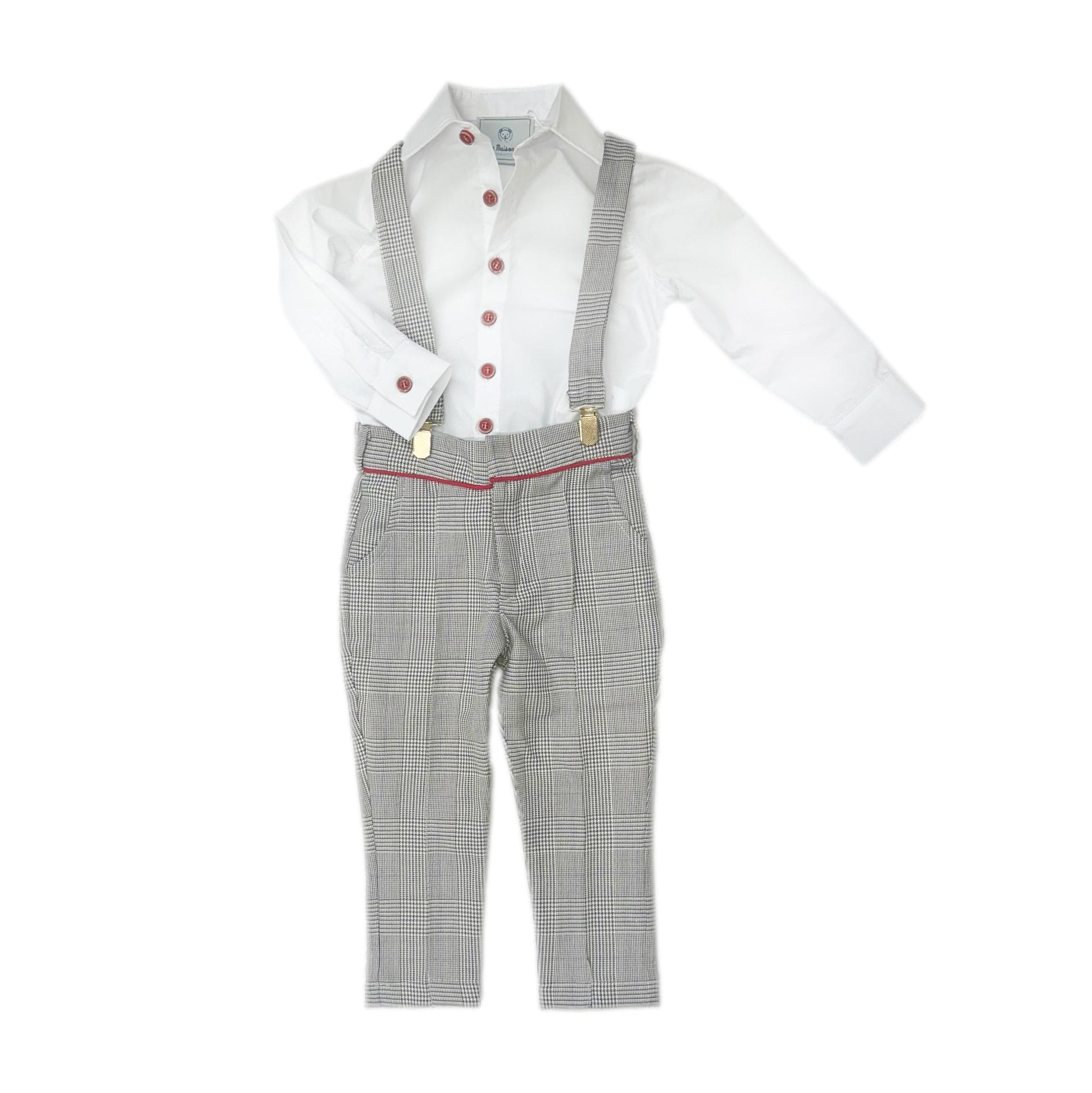 Baby Boys | George Print Top and Pants Set | Tartan