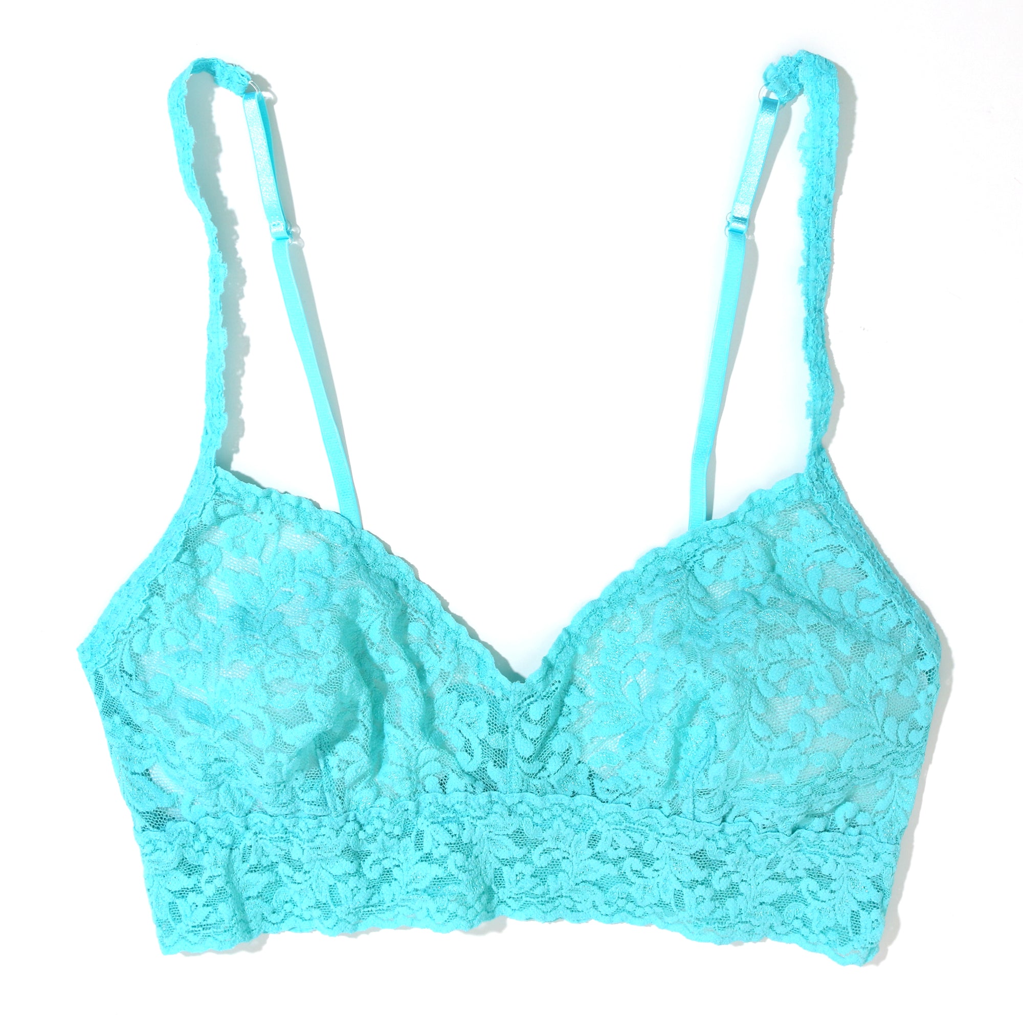 Retro V-Neck Bralette | Aquatic Blue