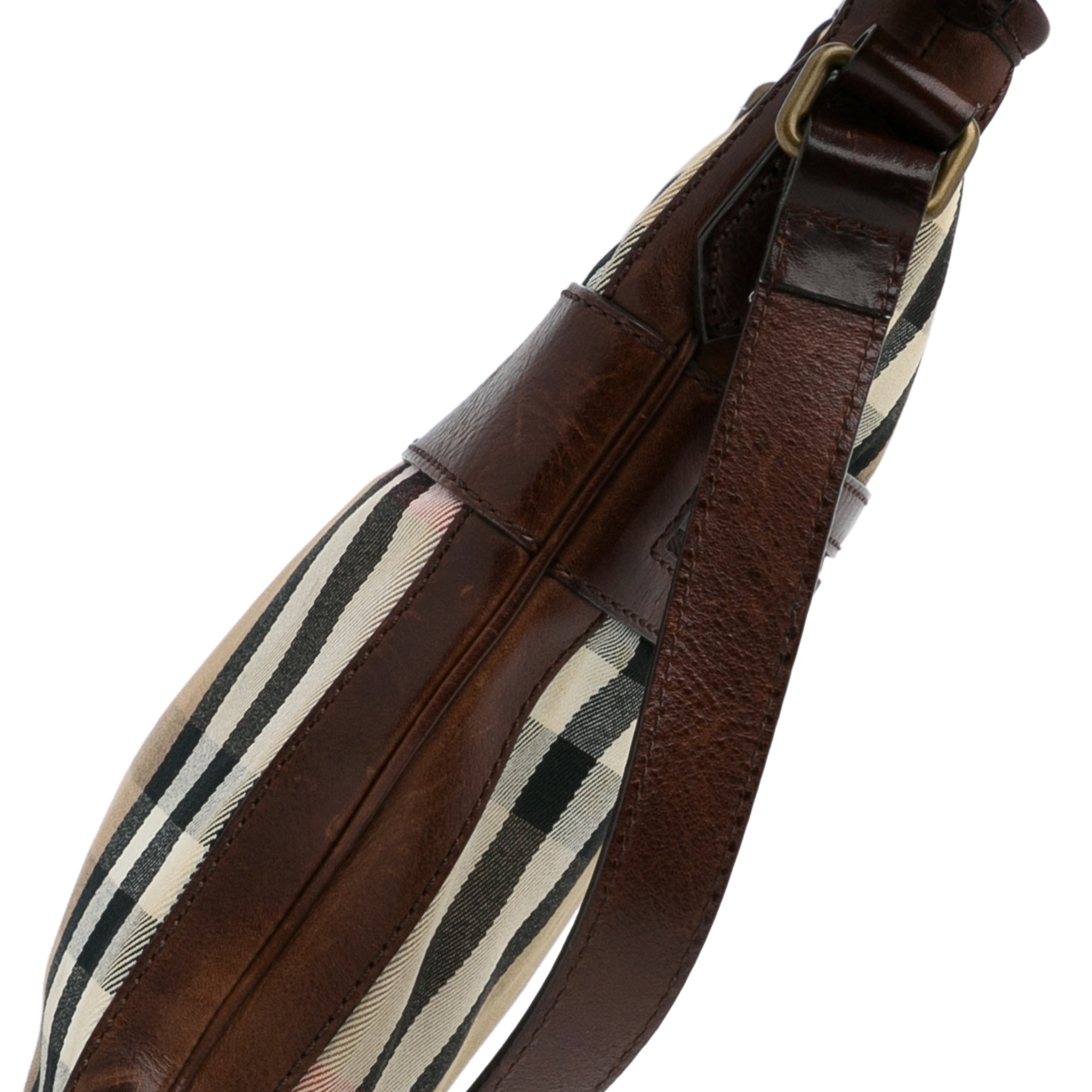 Burberry | Pre-Owned House Check Crossbody Bag | Brown