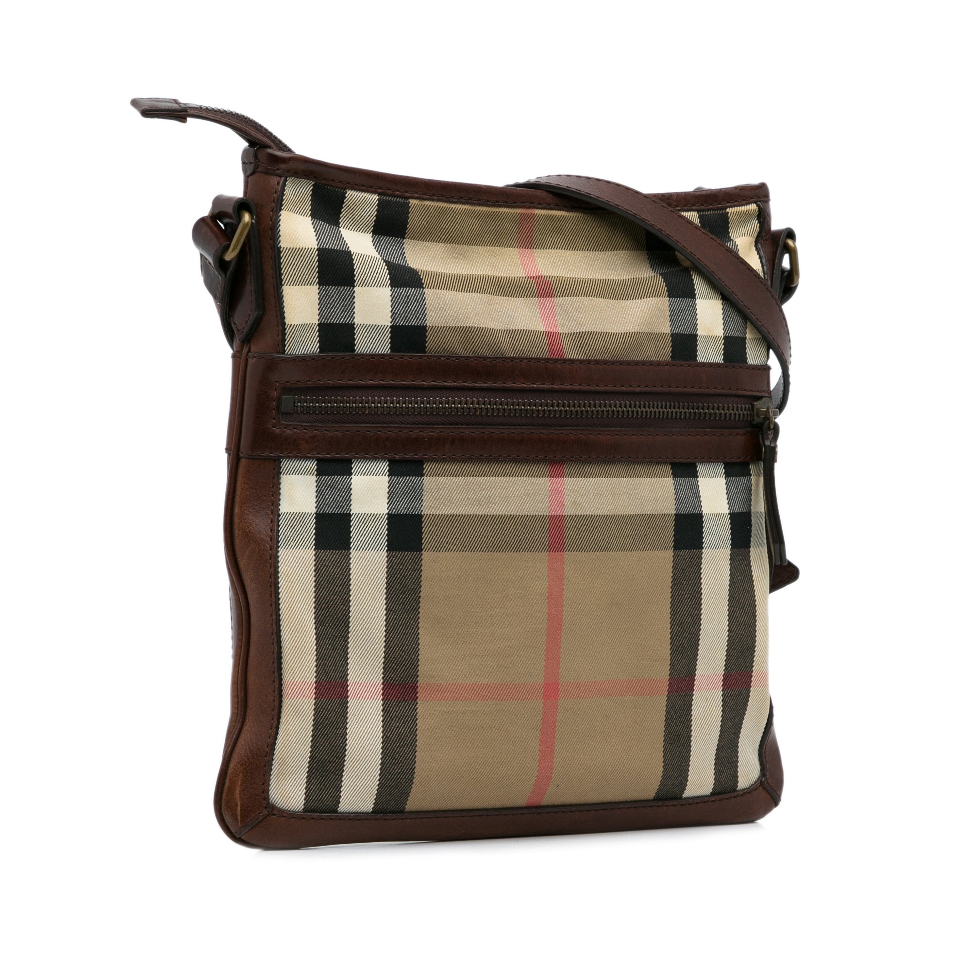 Burberry | Pre-Owned House Check Crossbody Bag | Brown