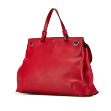 Gucci | Pre-Owned Medium Leather Bamboo Daily Satchel | Red