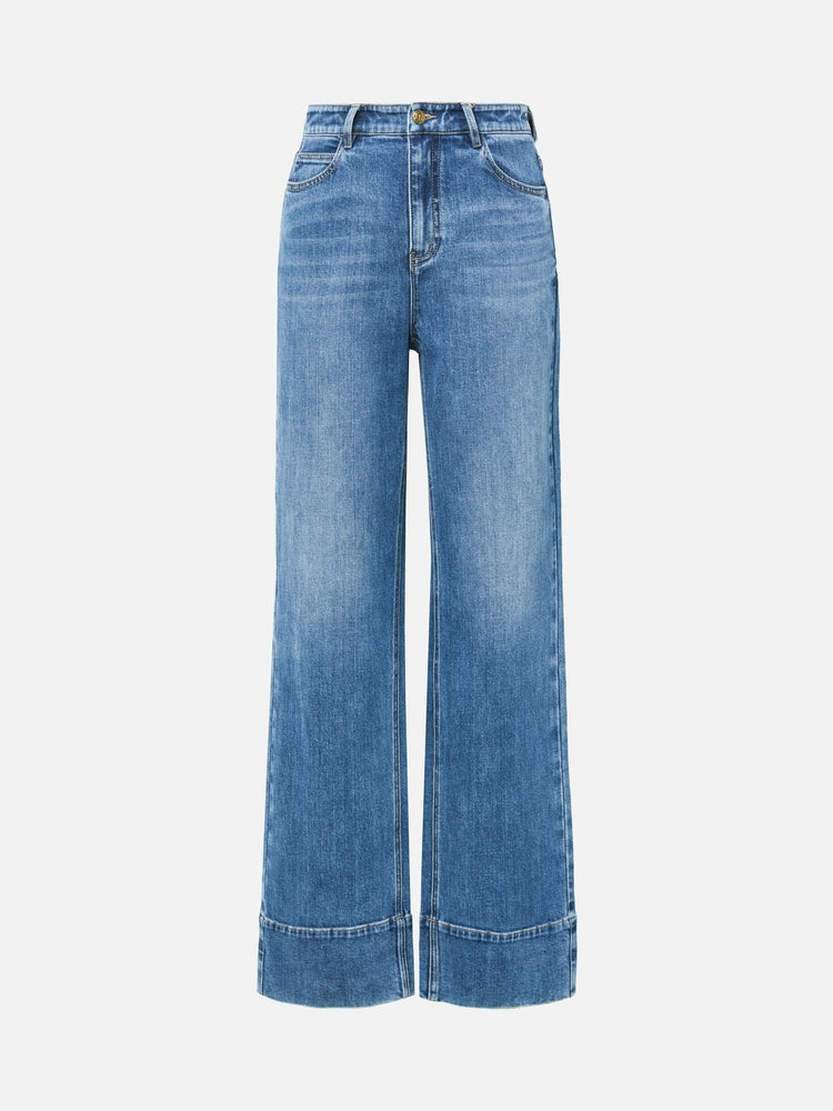 Straight-Leg Wide-Leg Jeans | Blue