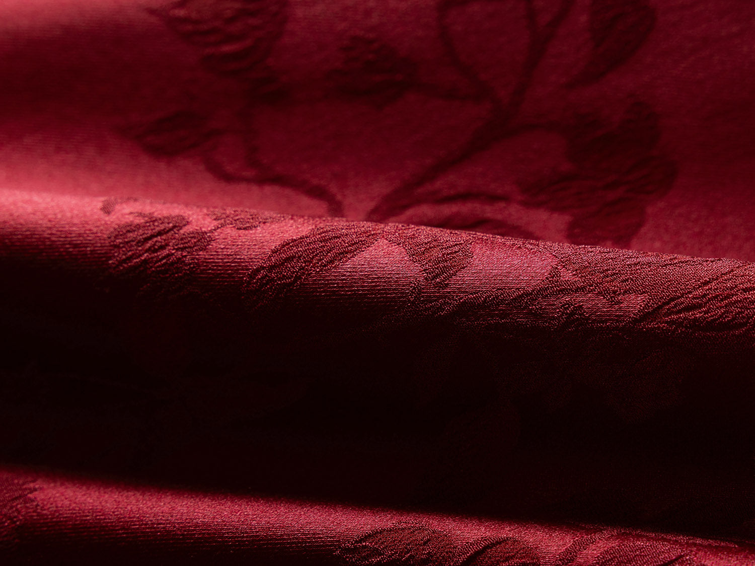 Satin Chinese-style Jacket | Wine Red