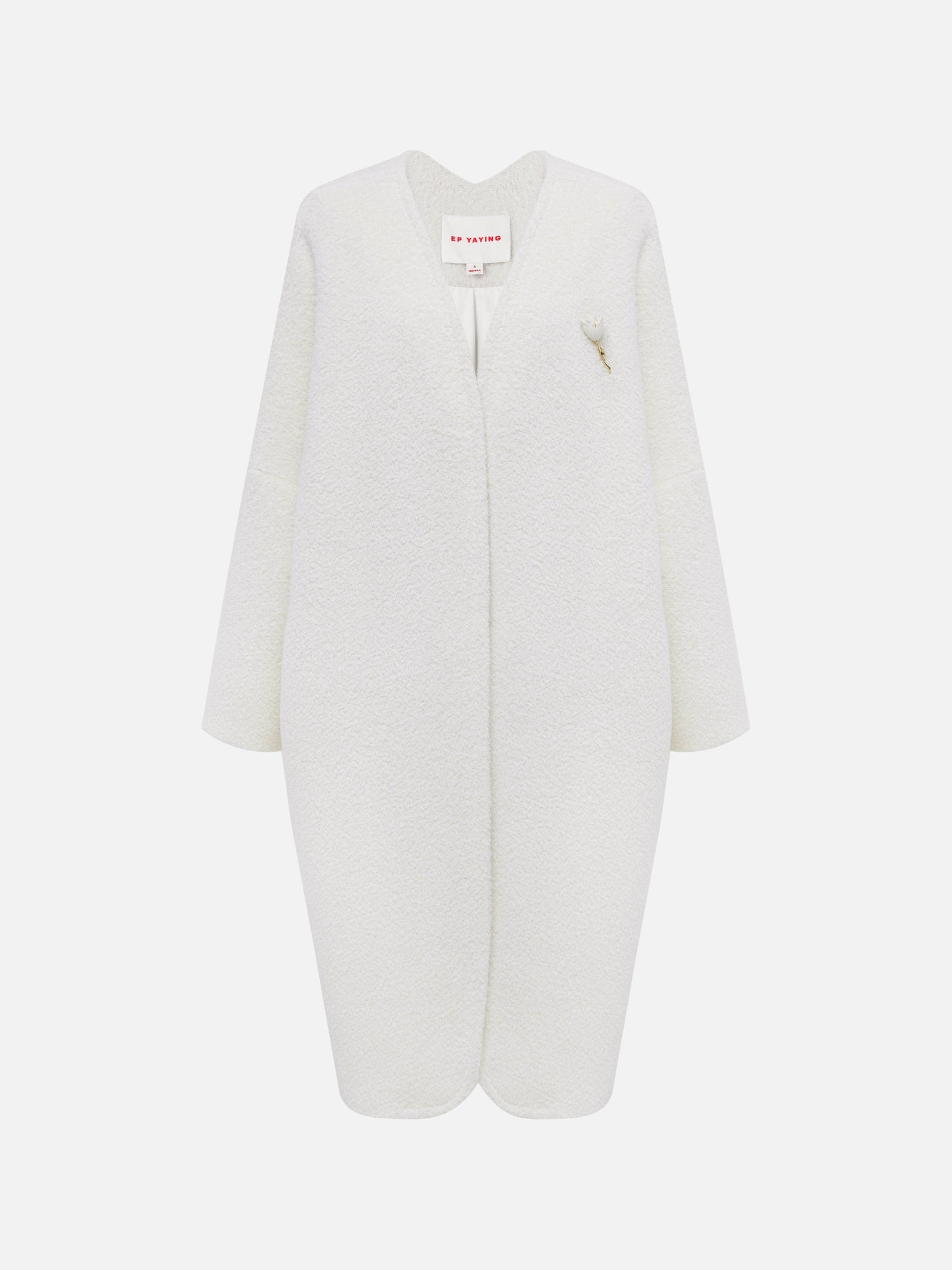 Yaming Sheep Wool Coat Jacket | White