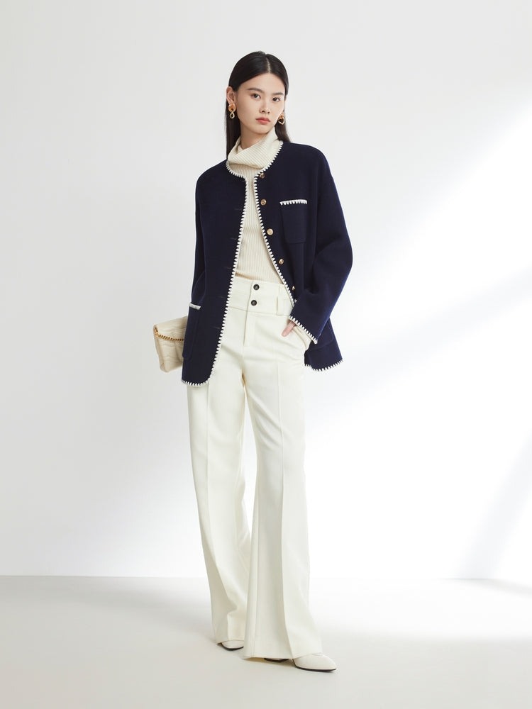 Parisian-Style Oversized Coat | Navy