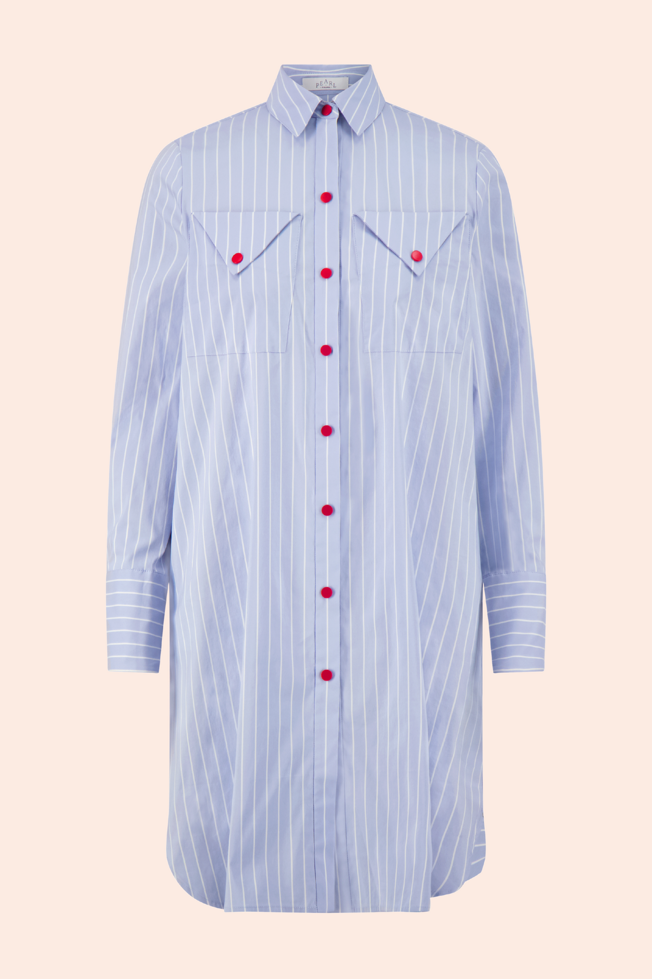 Striped Cotton Poplin Tunic Dress | Cloud