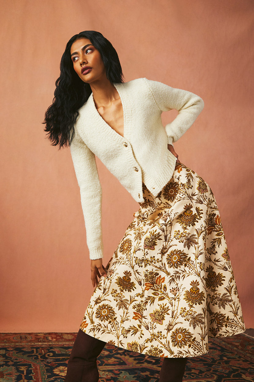 Nola Boucle Cardigan | Ivory