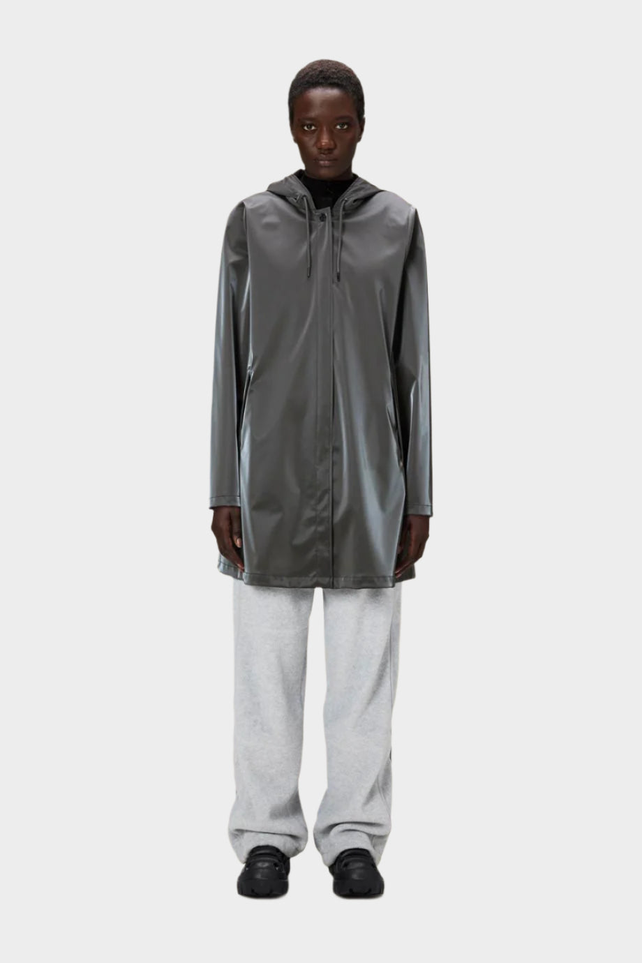 Rains | A-Line W Jacket W3 | Metallic Grey
