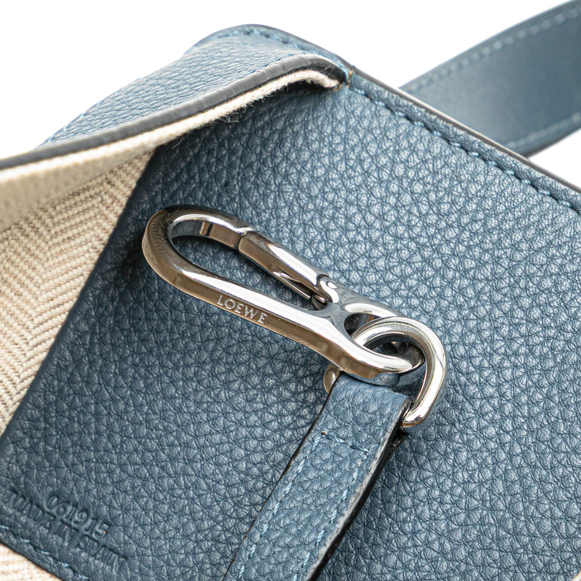 LOEWE | Pre-Owned Small Leather Hammock Bag | Blue