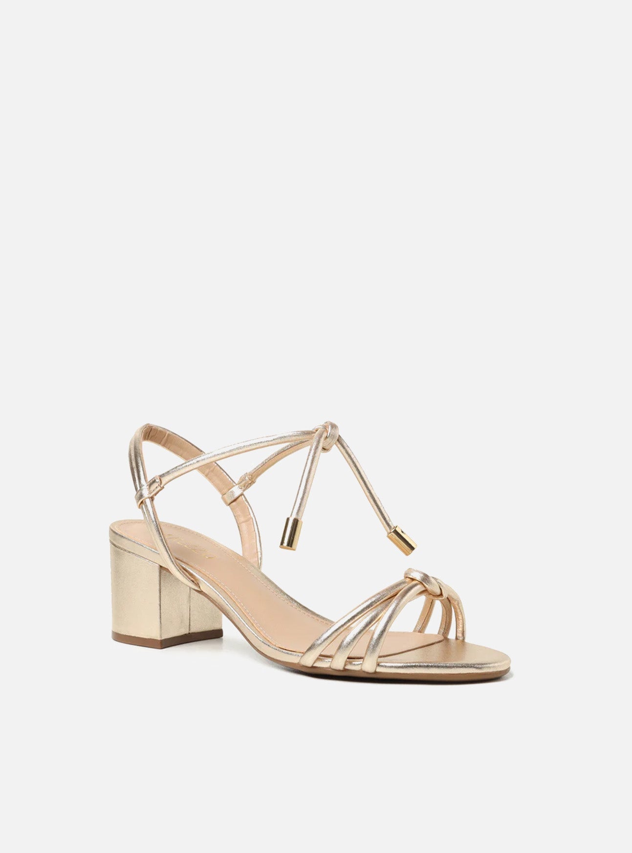 AREZZO | Camila Mid Block Sandal | Gold
