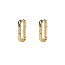 The Hammered U Hoop Medium | 18K Yellow Gold-Plated