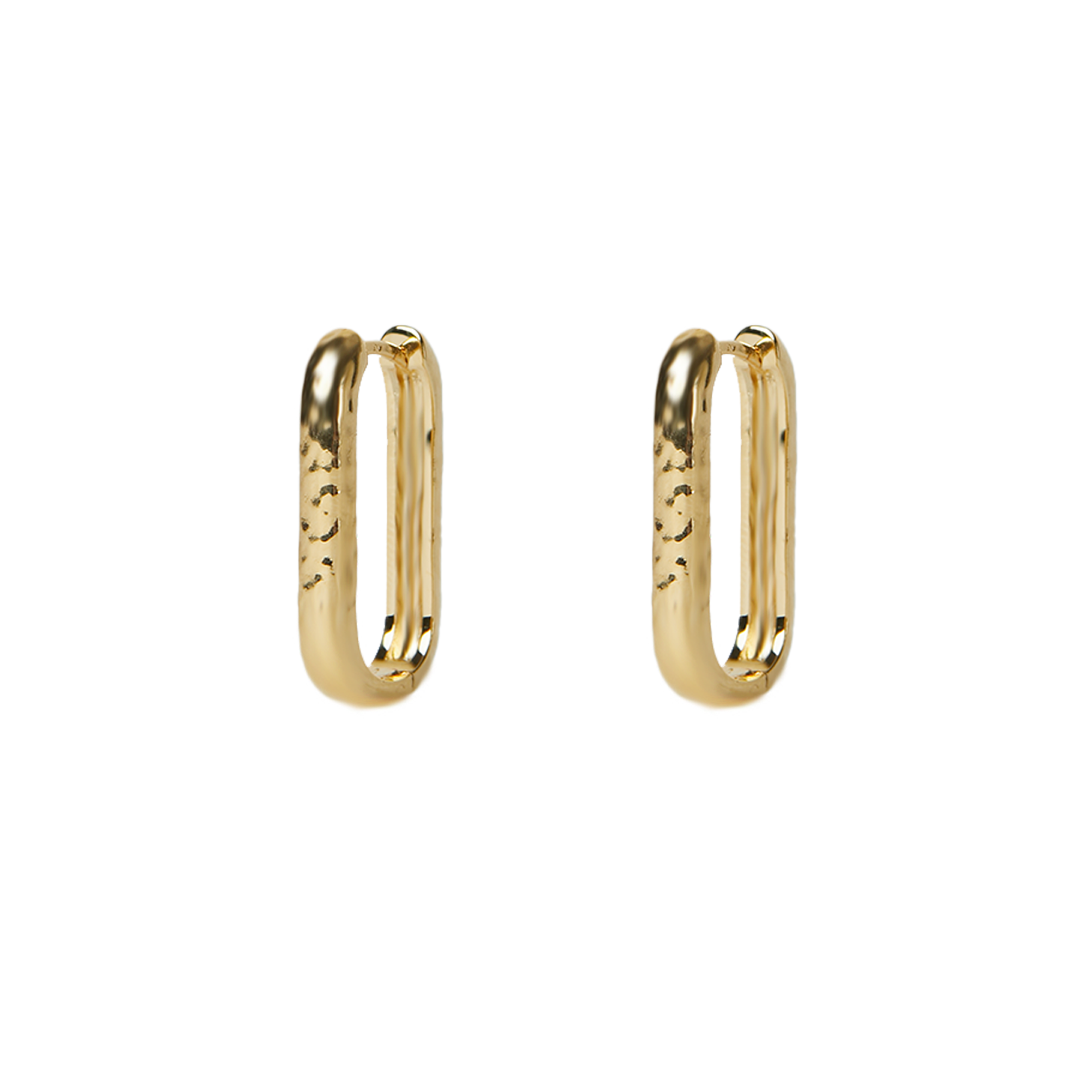 The Hammered U Hoop Medium | 18K Yellow Gold-Plated