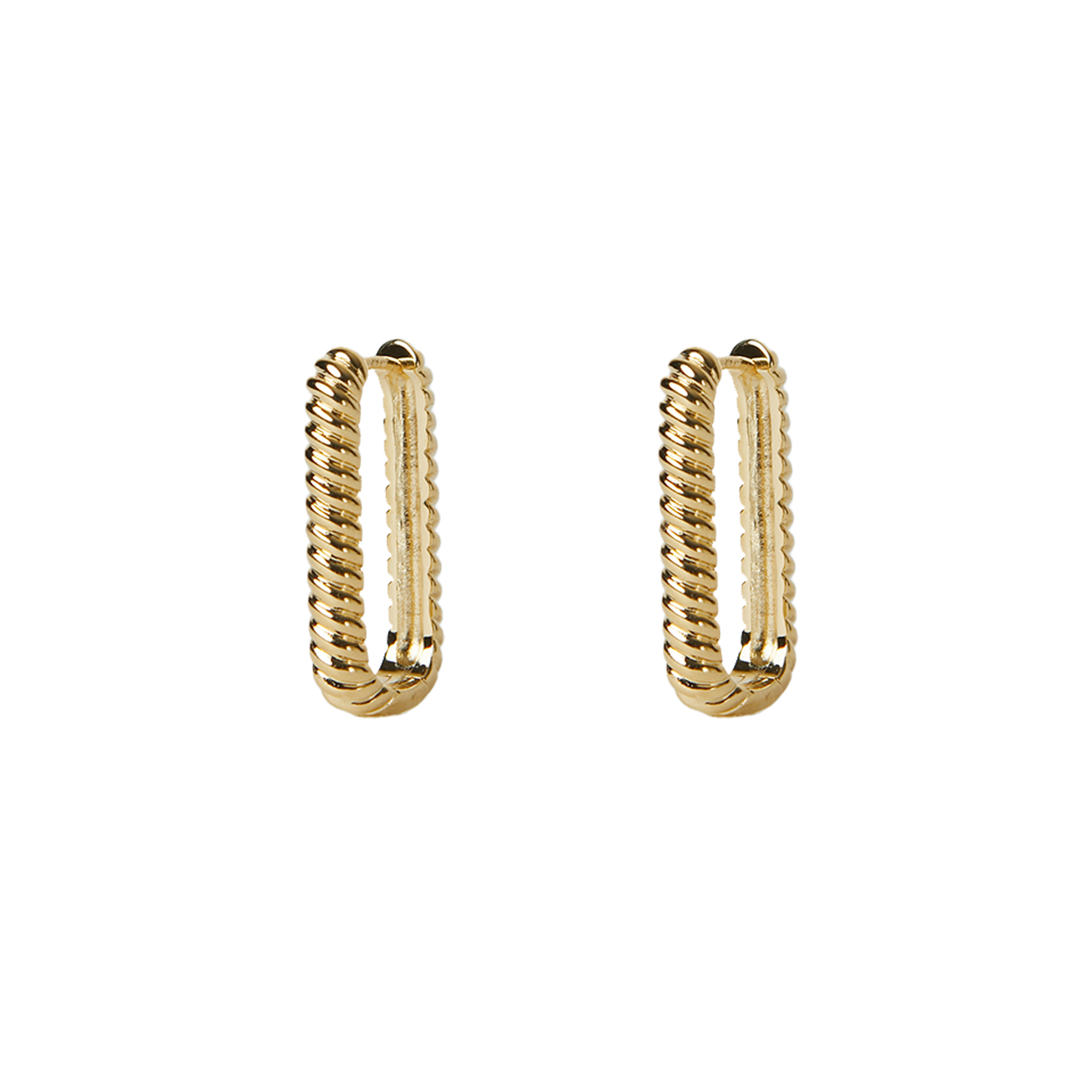 The Twisted U Hoop Medium | 18K Yellow Gold-Plated