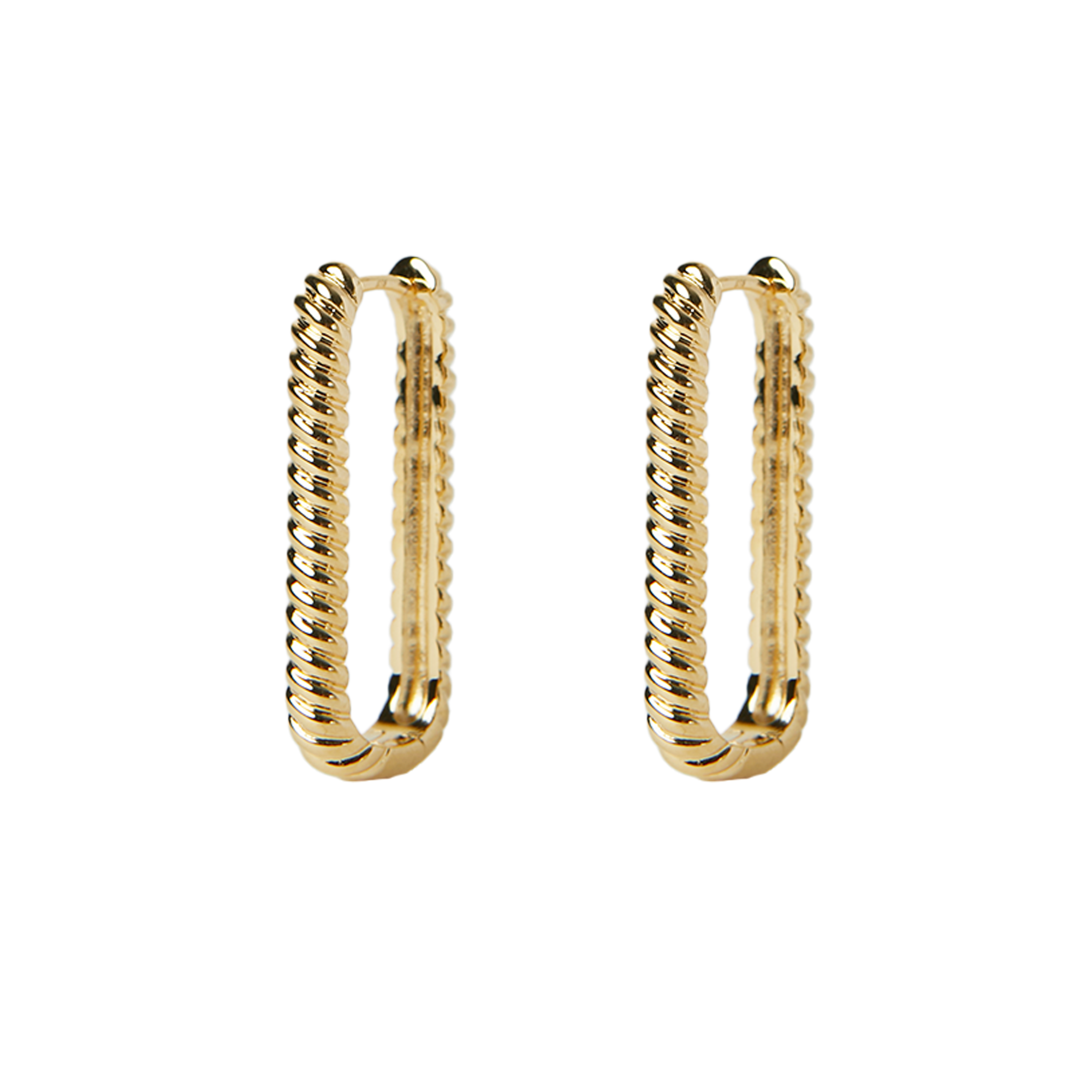 The Twisted U Hoop Large | 18K Yellow Gold-Plated