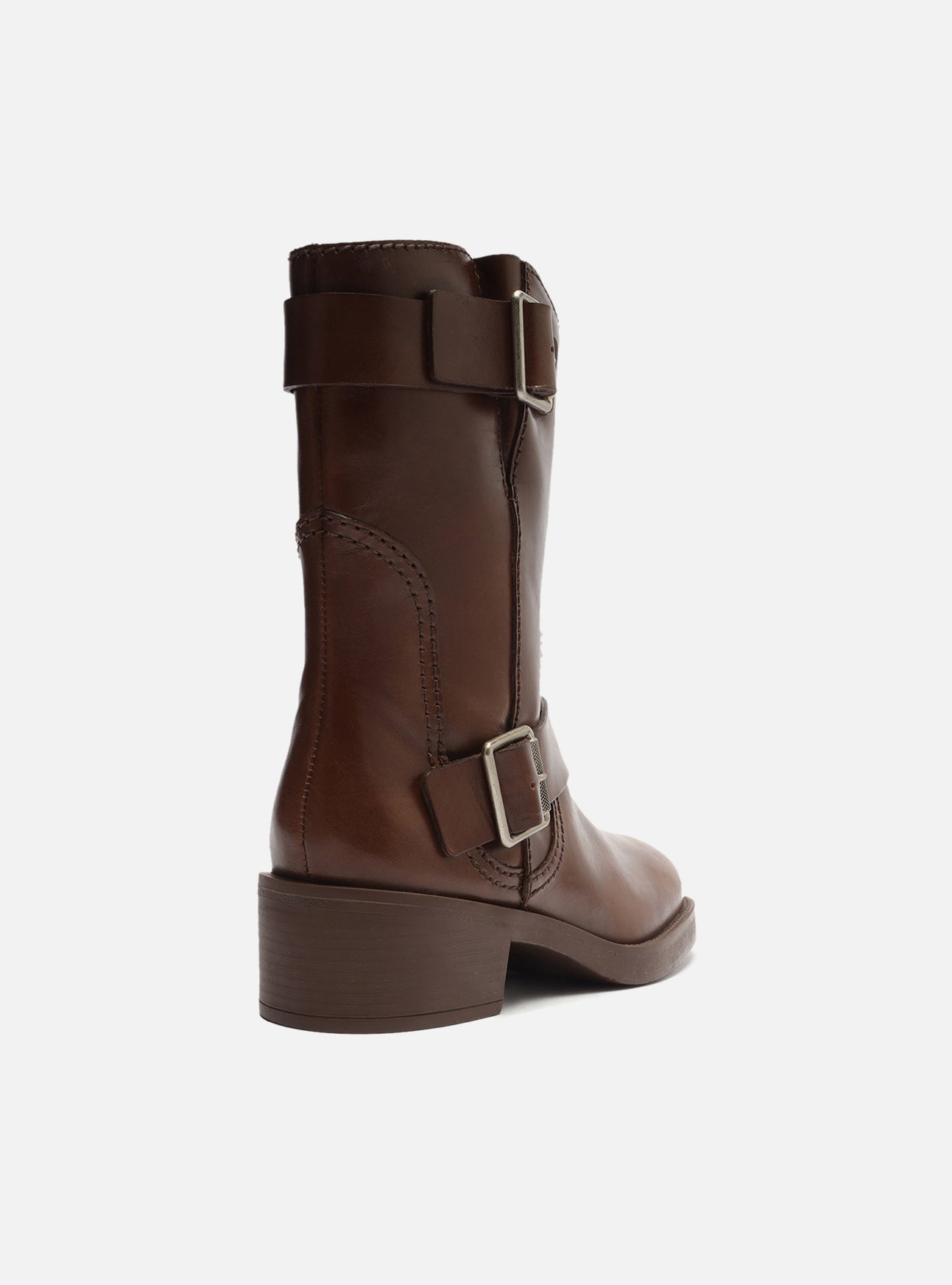 AREZZO | Lucy Low Block Boot | Brown