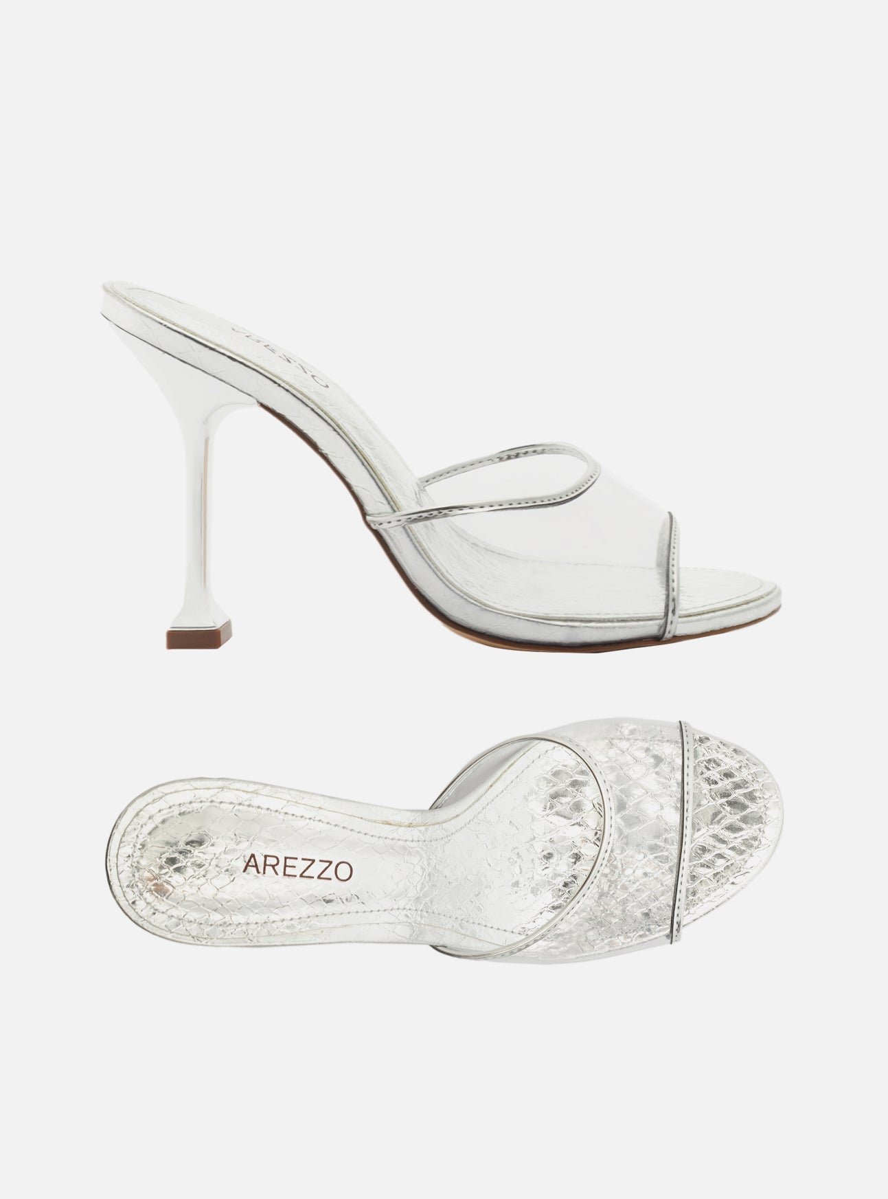 AREZZO | Micah High Stiletto Sandal | Silver