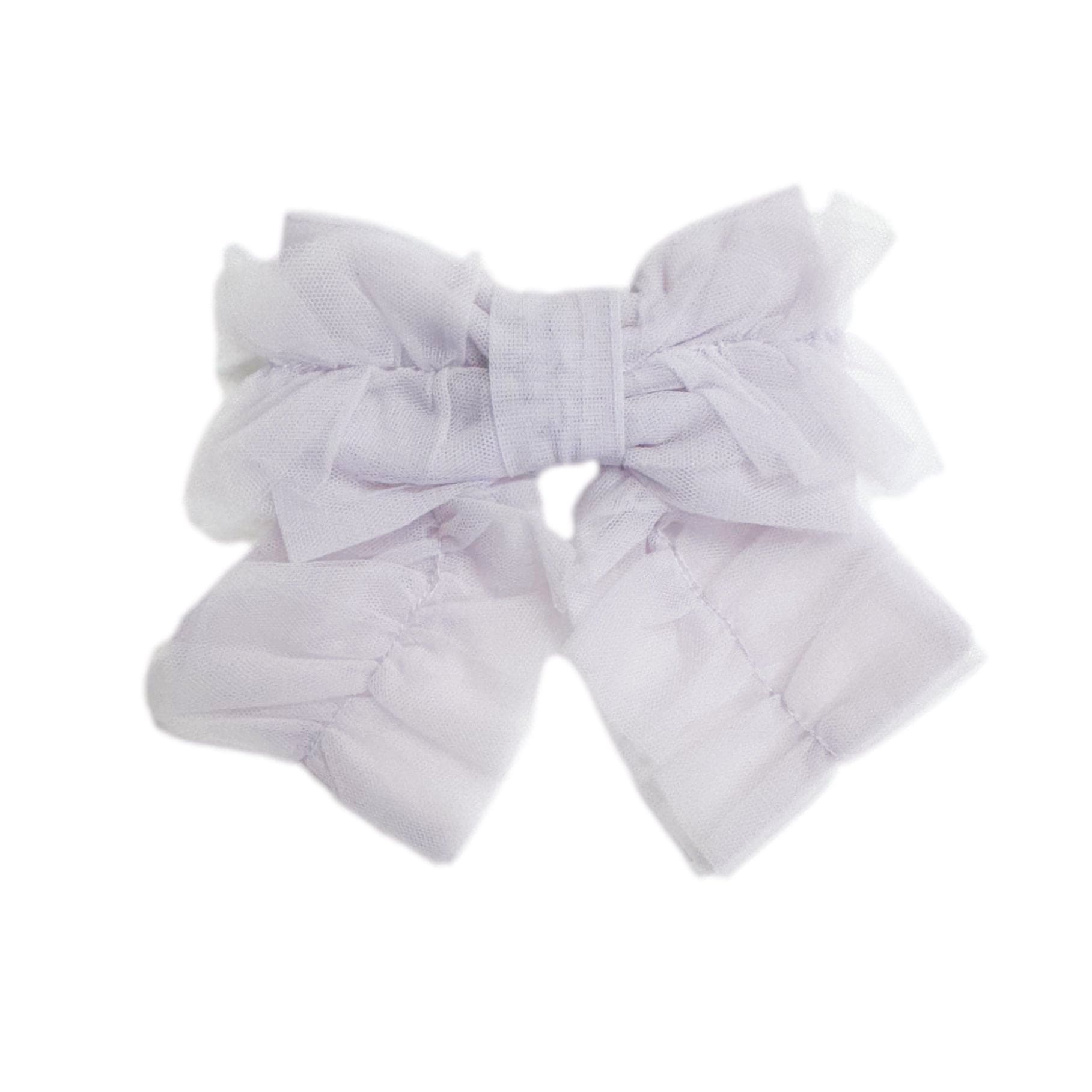 Ariel Ruffle Tulle Hair Bow | Lavender