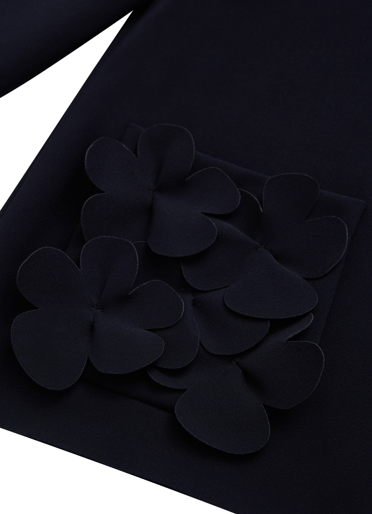 Girls | Sweater in Sensitive Fabrics with Appliques On The Pockets | Deep Blue