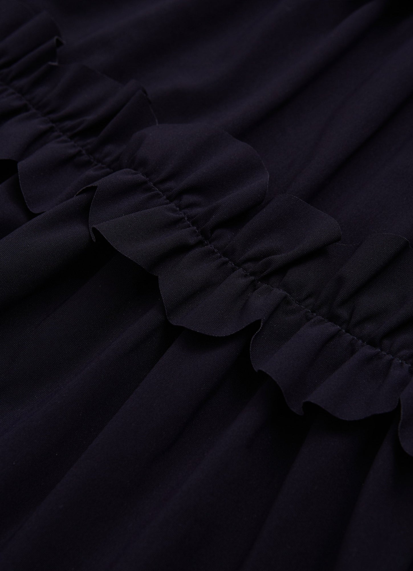 Girls | Sensitive Fabrics Dress with Flounce Appliques | Blue