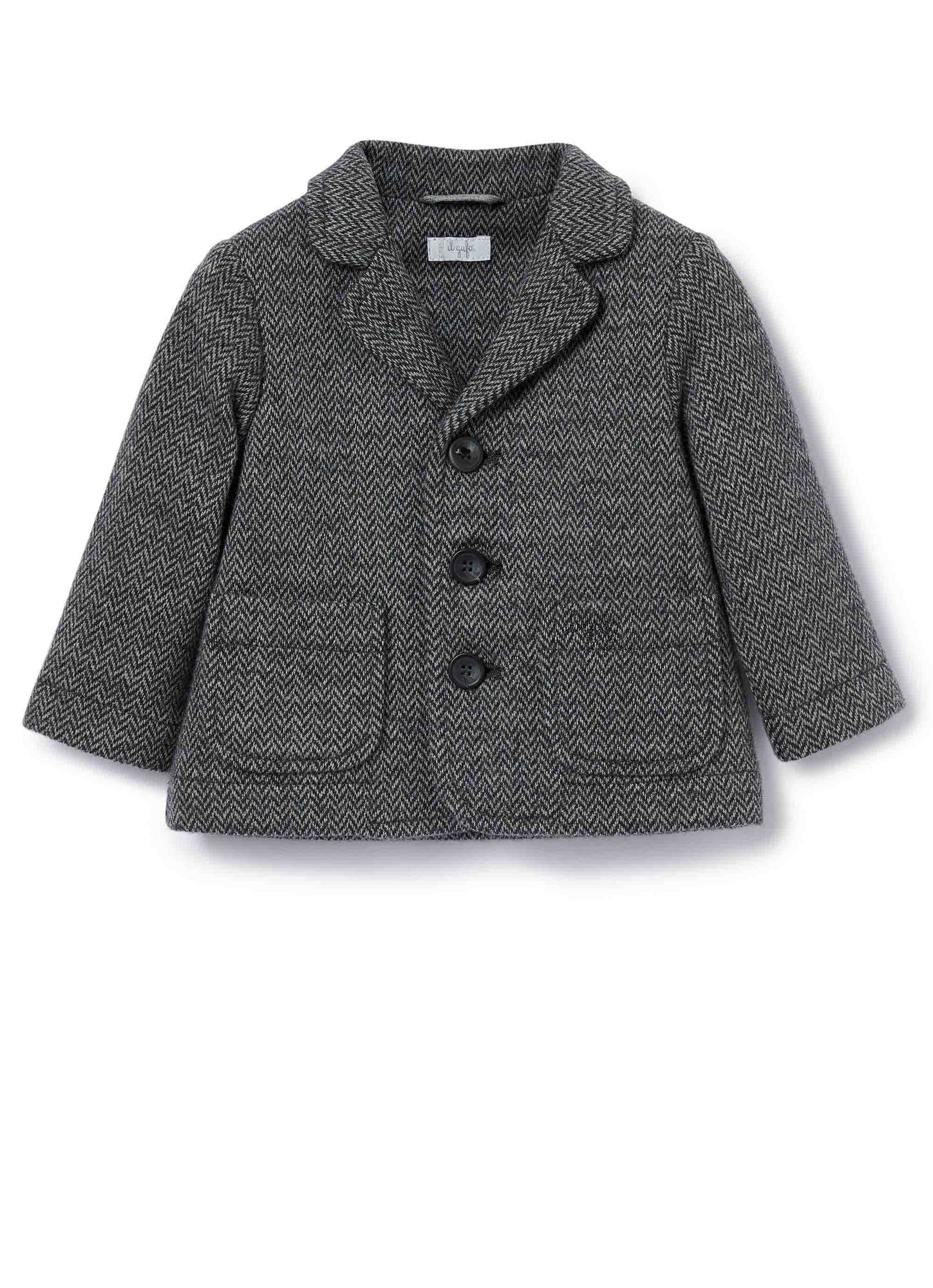 Baby Boys | Herringbone Fleece Blazer | Asphalt Gray