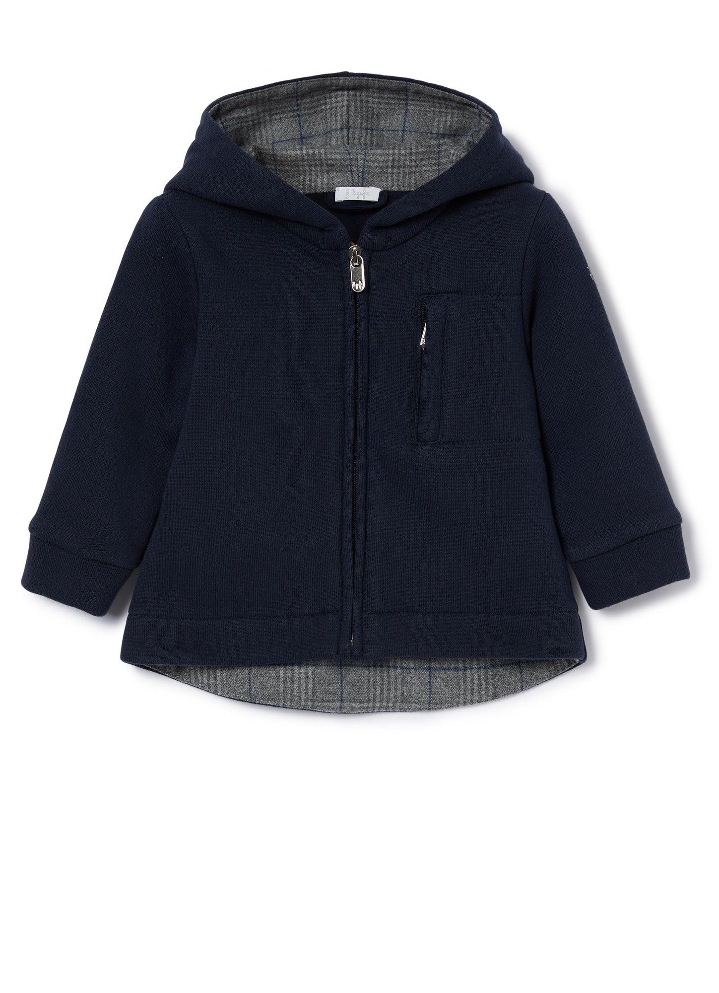 Baby Boys | Sweatshirt with Zip | Blue Navy Gray Cenere