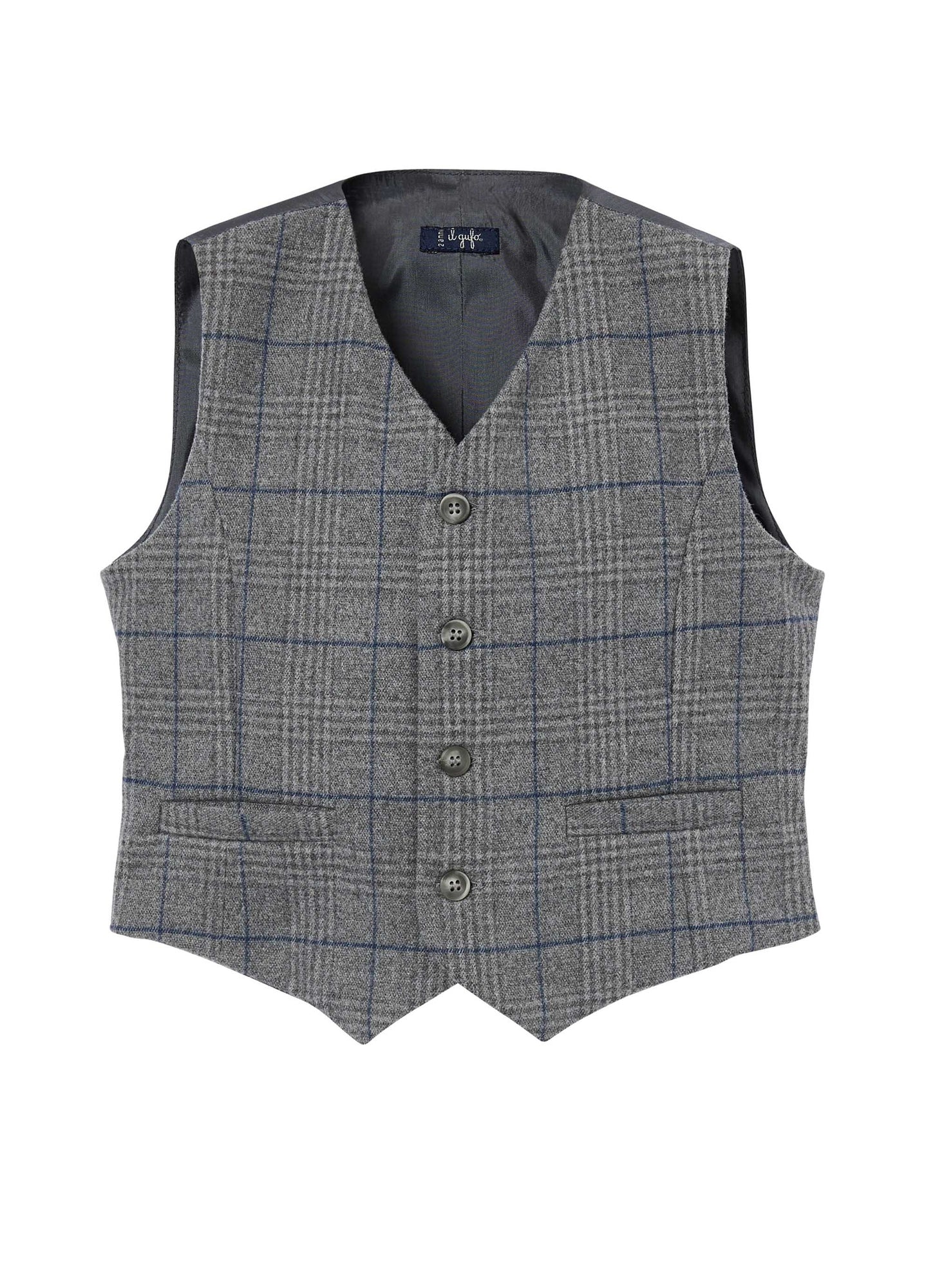Boys | Techno-Wool Vest | Gray Cenere