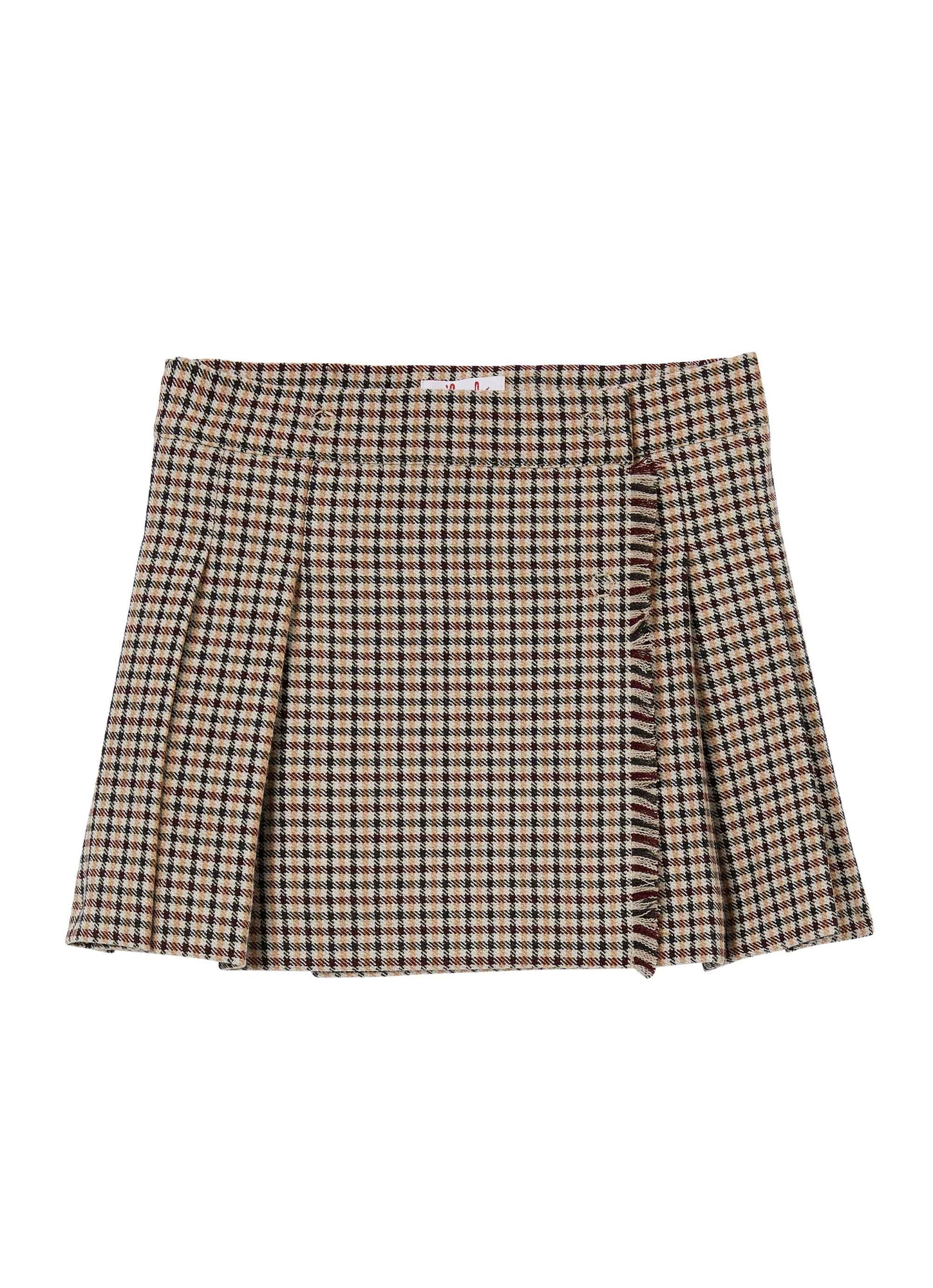 Girls | Check Fabric Skirt | Sand