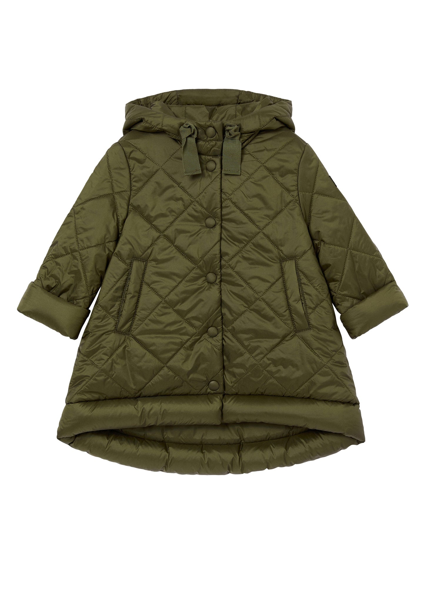 Girls | Wadding Quilted Coat | Hunter Green