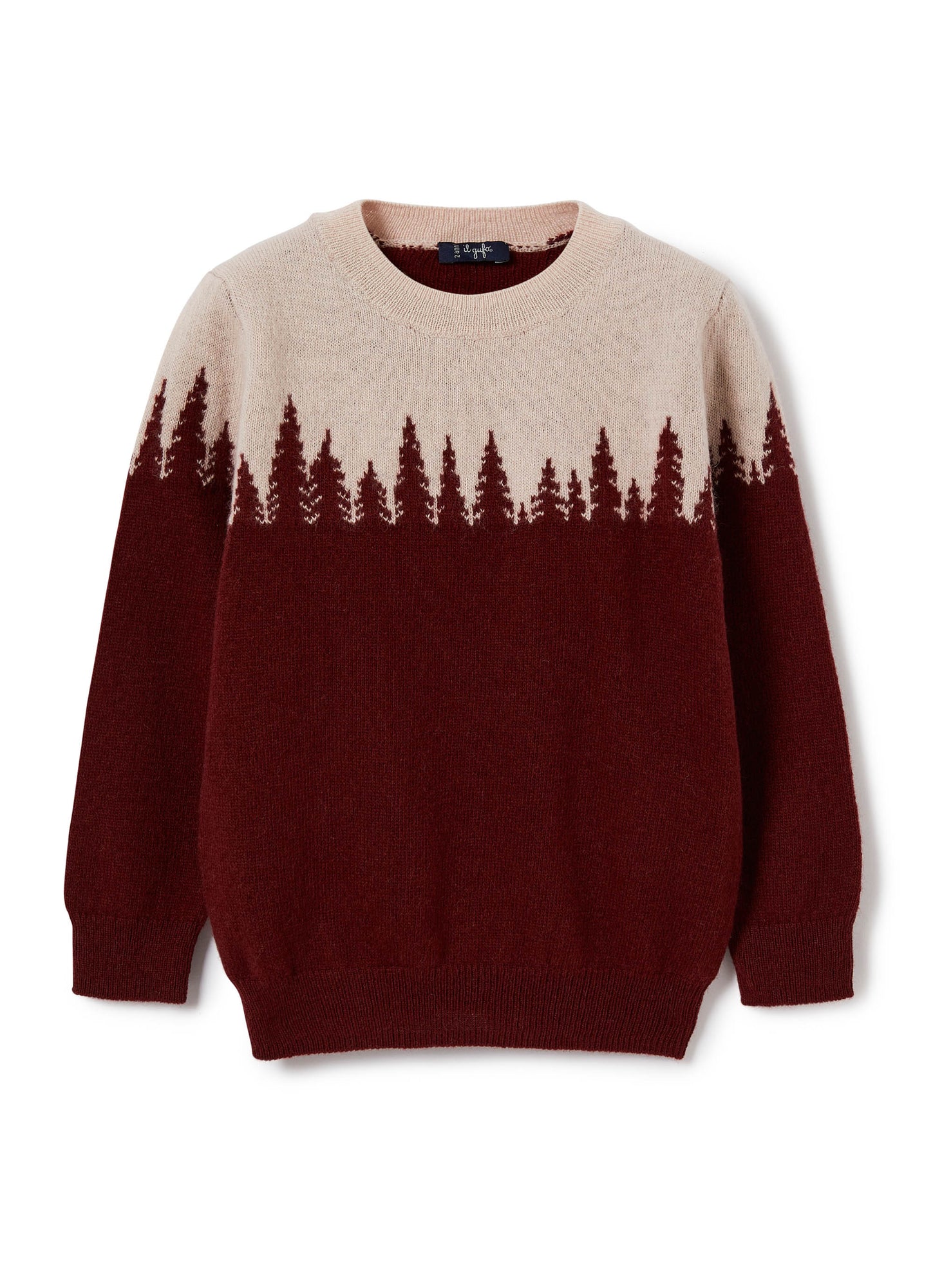 Boys | Wool Sweater | Burgundy Natural