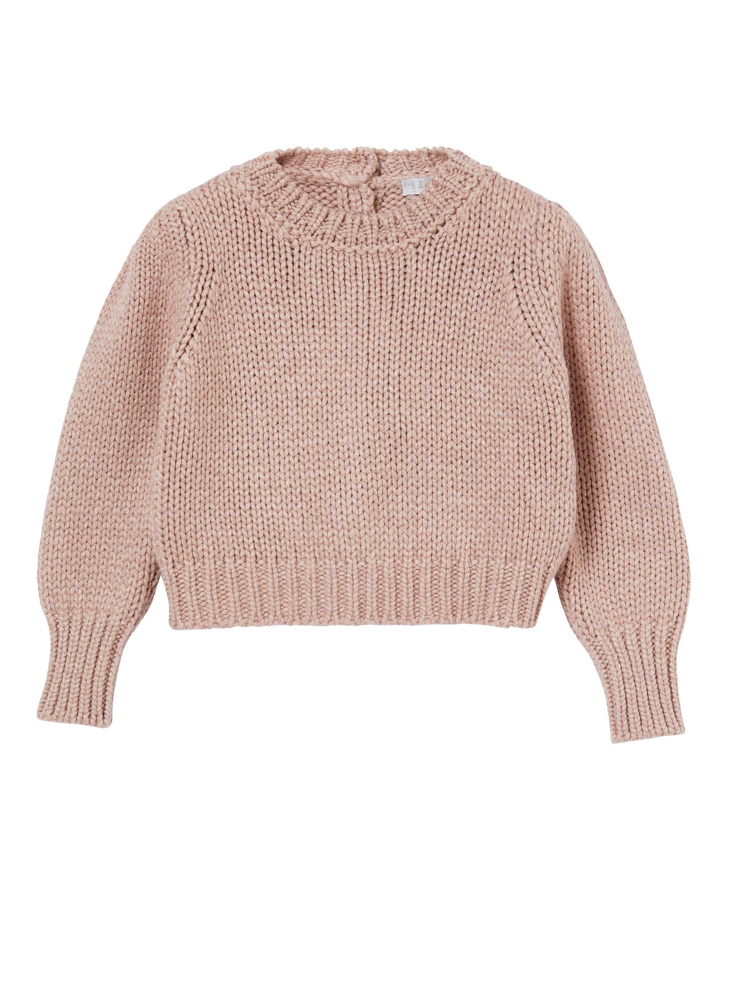 Girls | Crewneck Sweater with Lurex | Pink Quarzo