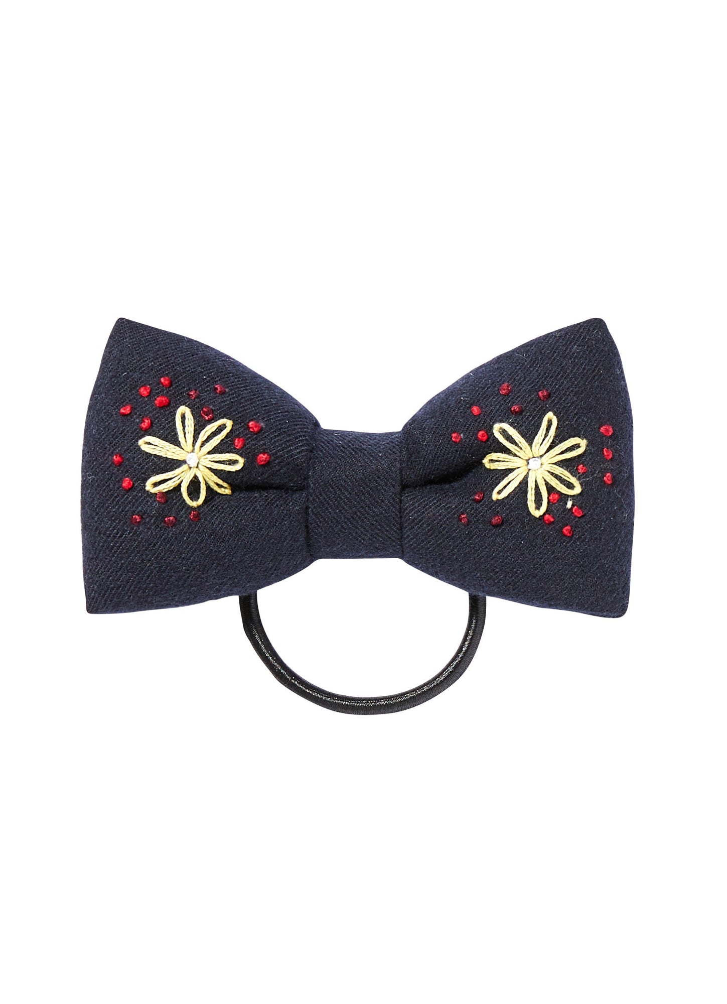 Girls | Hair Elastic with Bow | Blue Red Wine