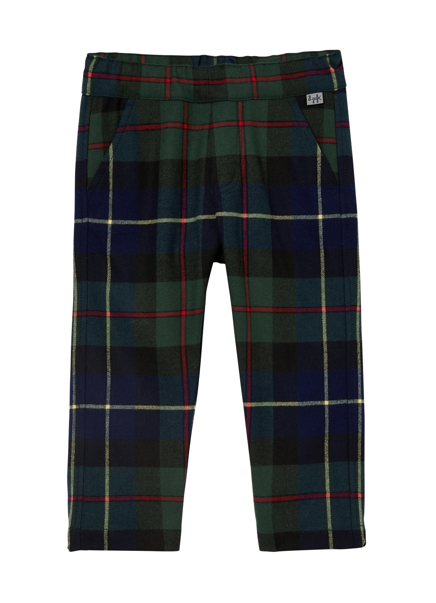 Boys | Tartan Techno Wool Trousers | Blue