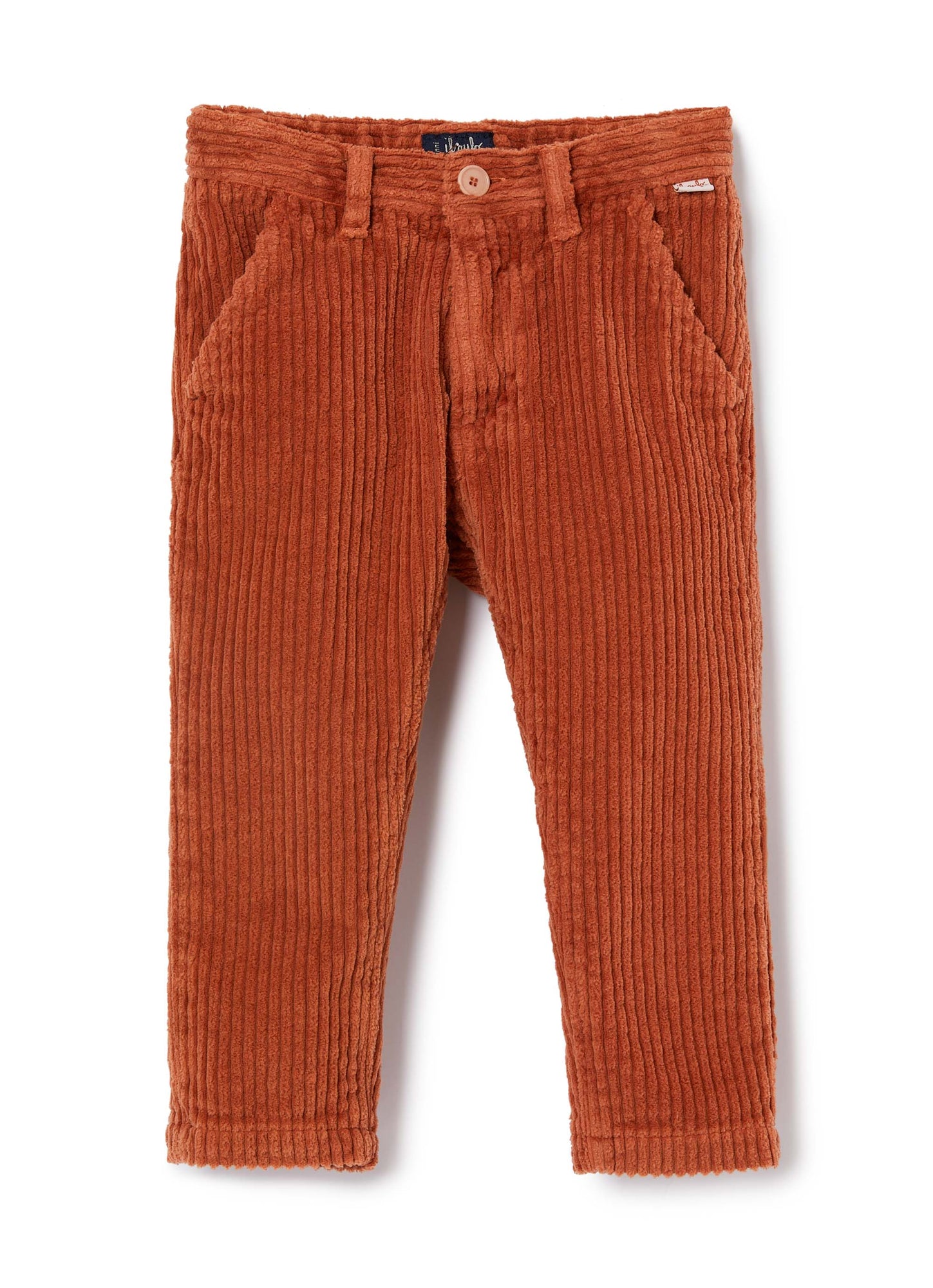 Boys | Stretch Cotton Corduroy Trousers | Terracotta