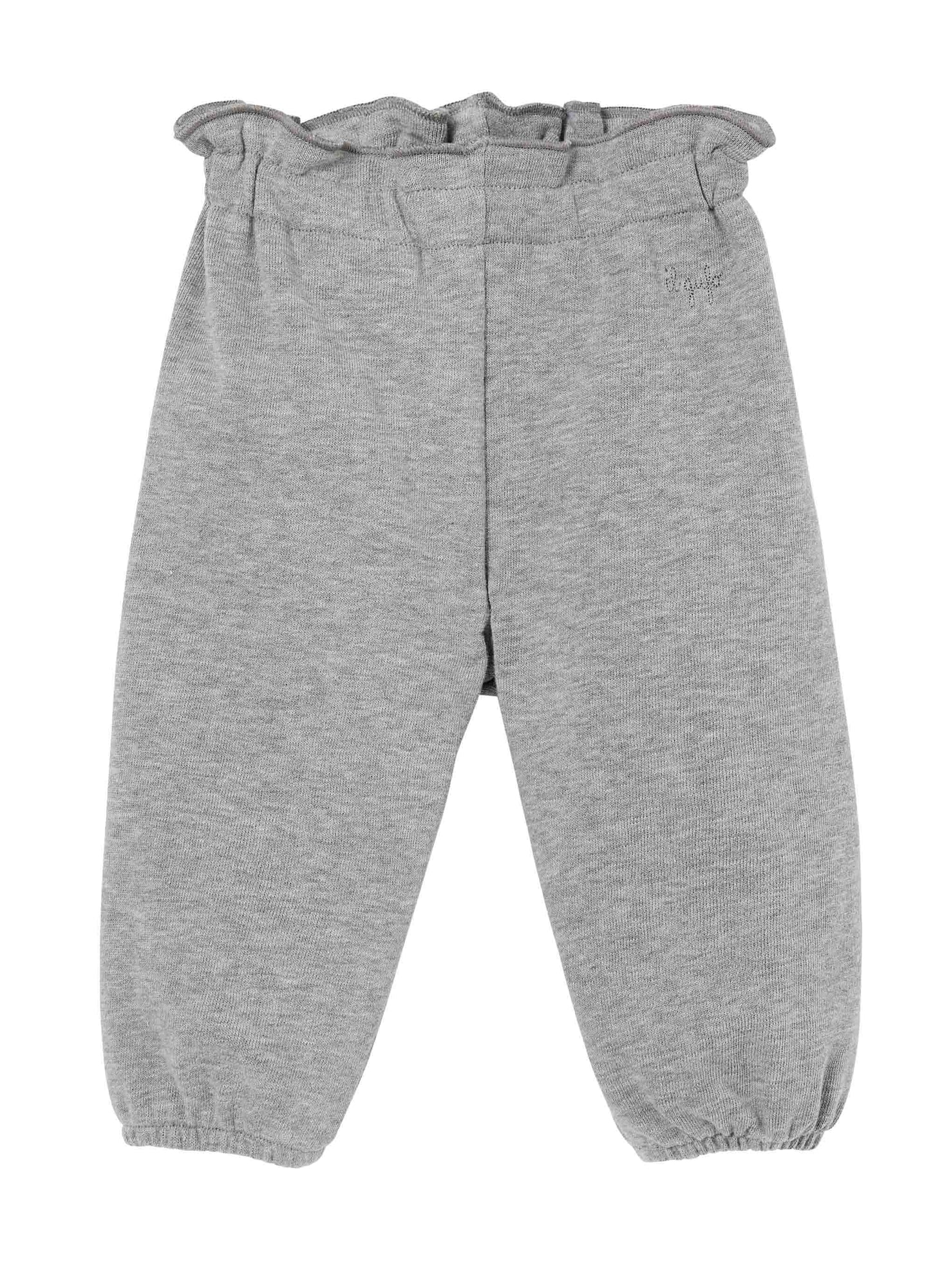 Baby Girls | Fleece Trousers with Ruffles At The Waist | Grey