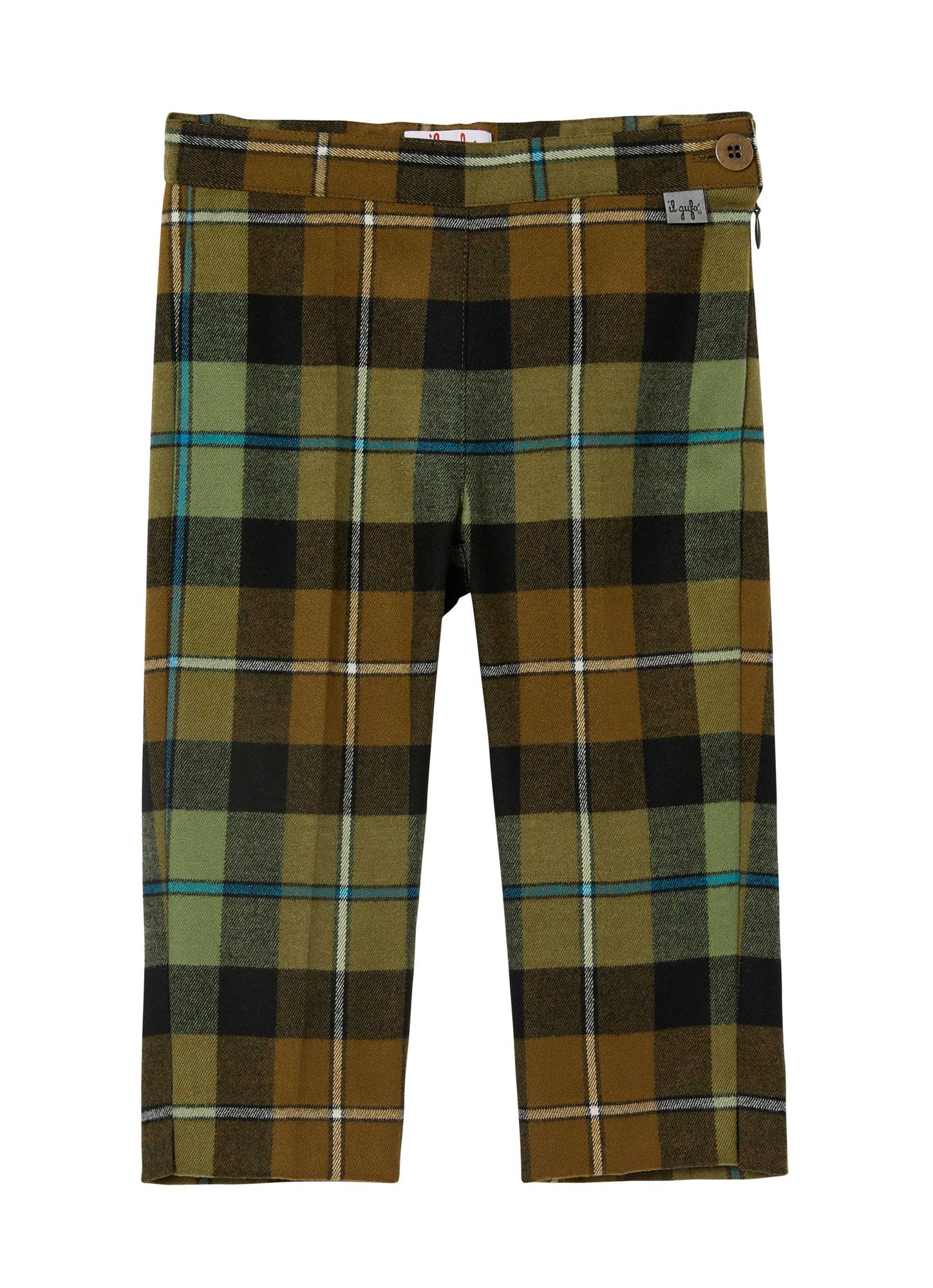 Girls | Capri Tartan Trousers | Hunter Green