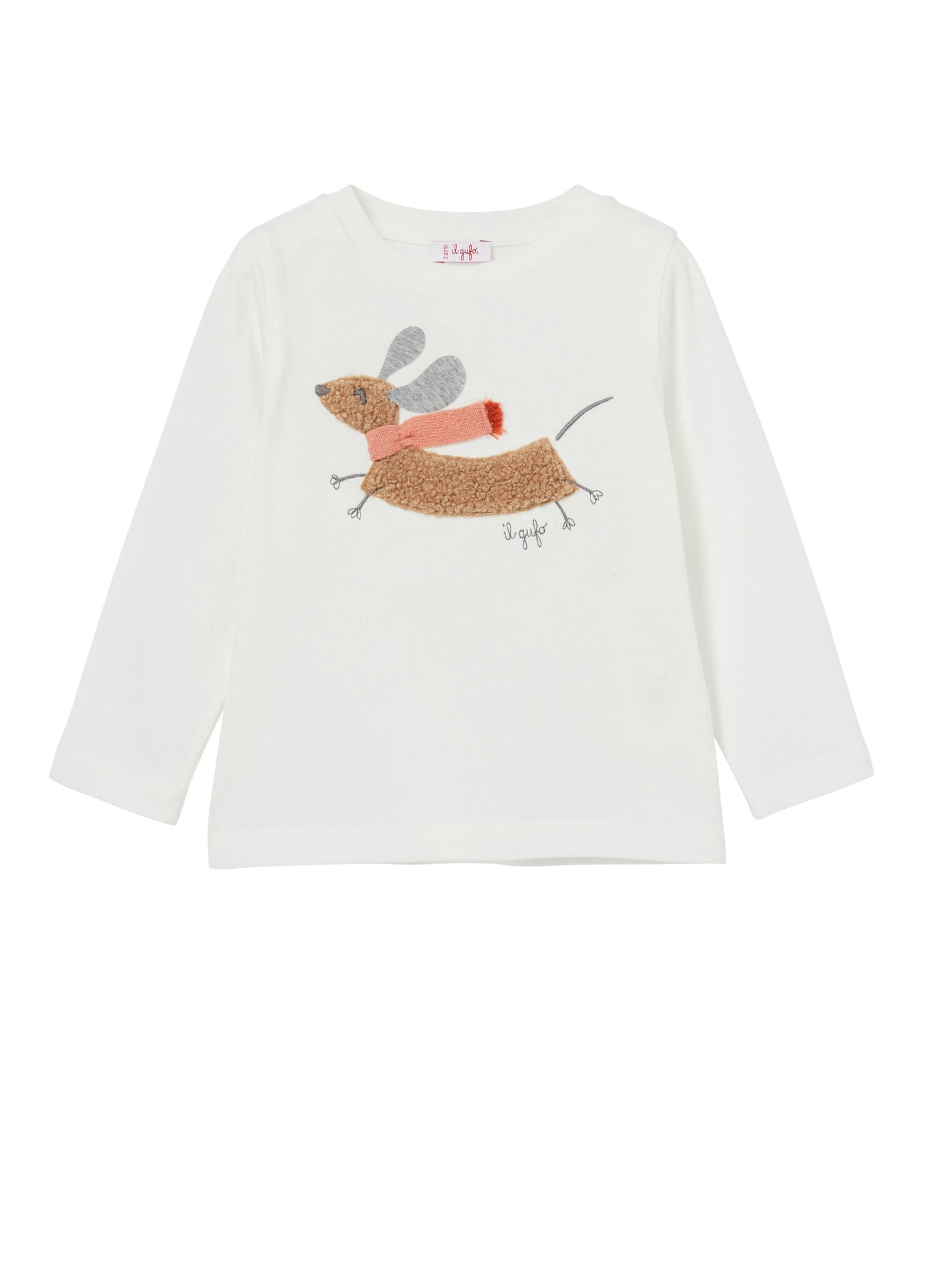Girls | T-Shirt with Dachshund | Milk Bubble Pink