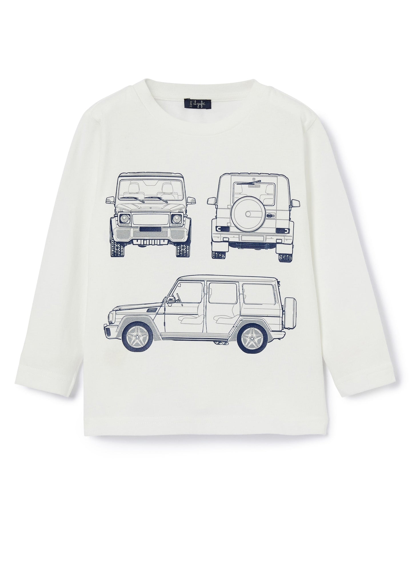 Boys | T-Shirt with Jeep | Milk Grey