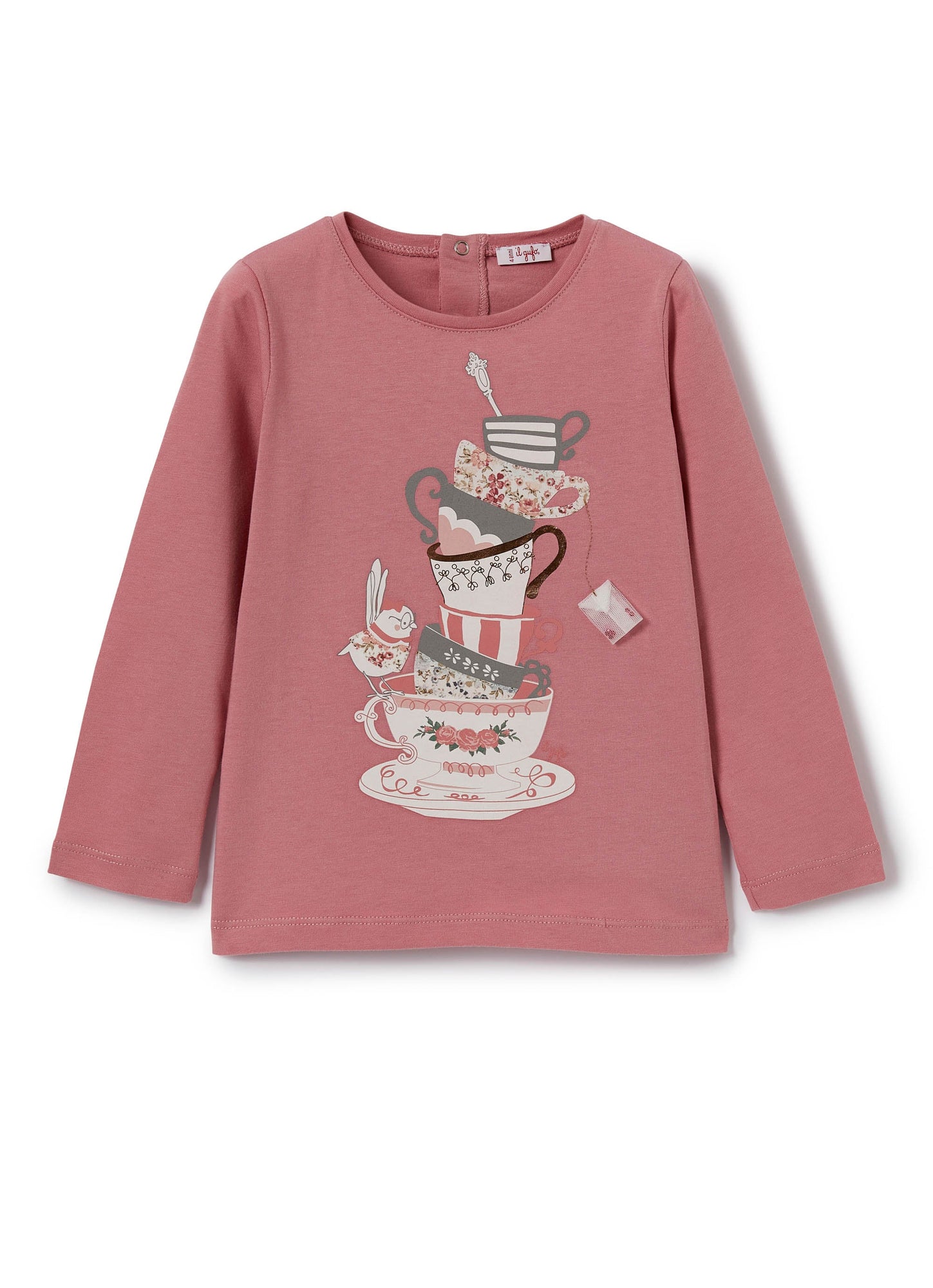 Girls | T-Shirt with Cups | Pink Cameo Pink Antico