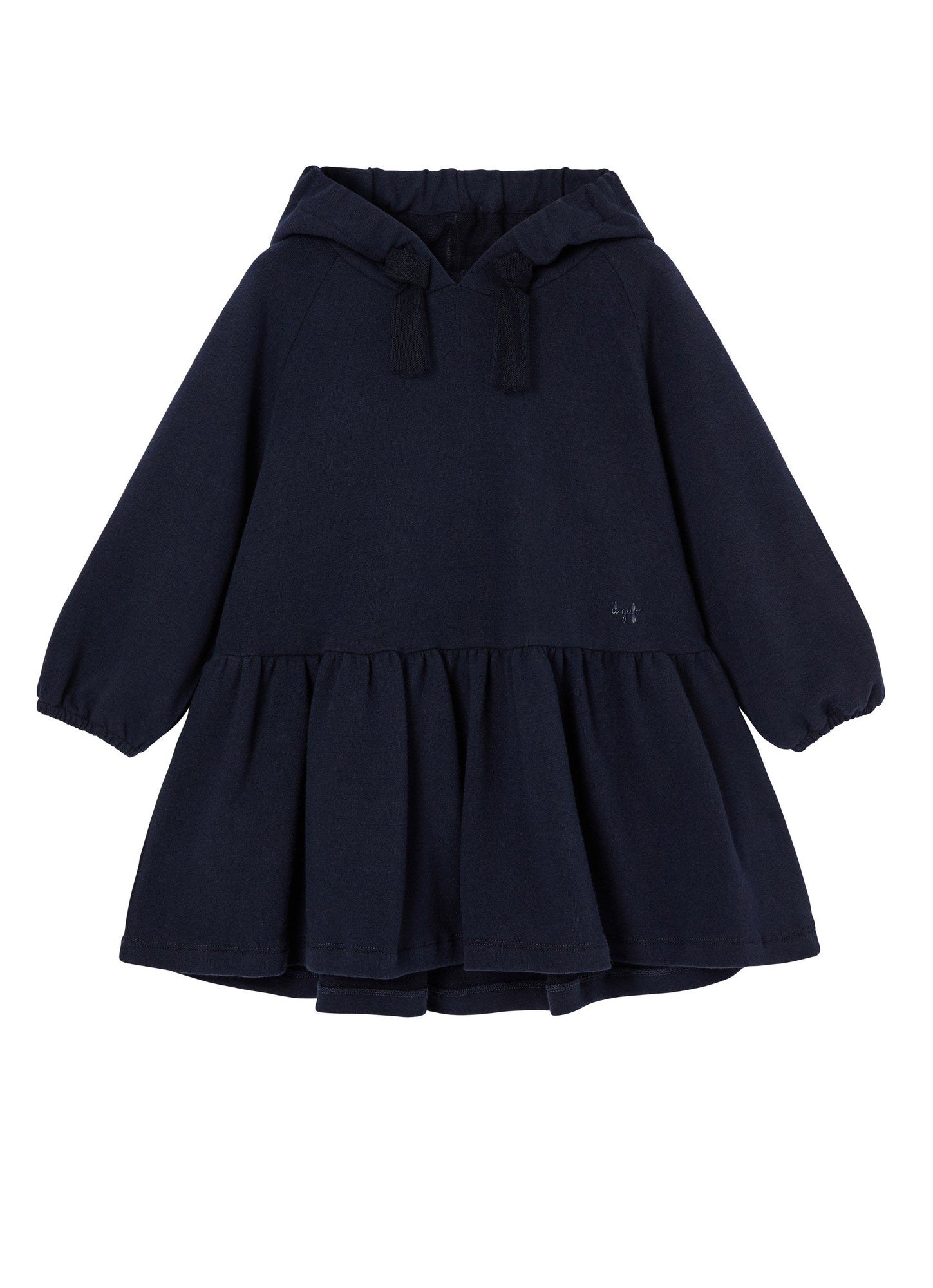 Girls | Fleece Dress with Flounce | Blue Blue