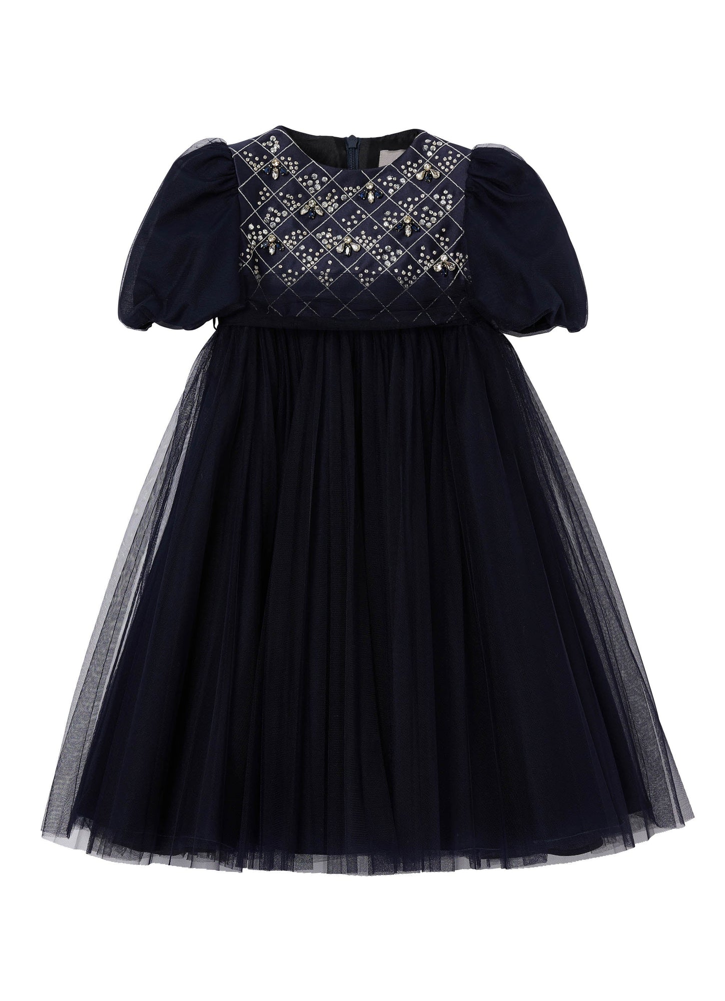 Girls | Tulle and Mikado Dress | Blue