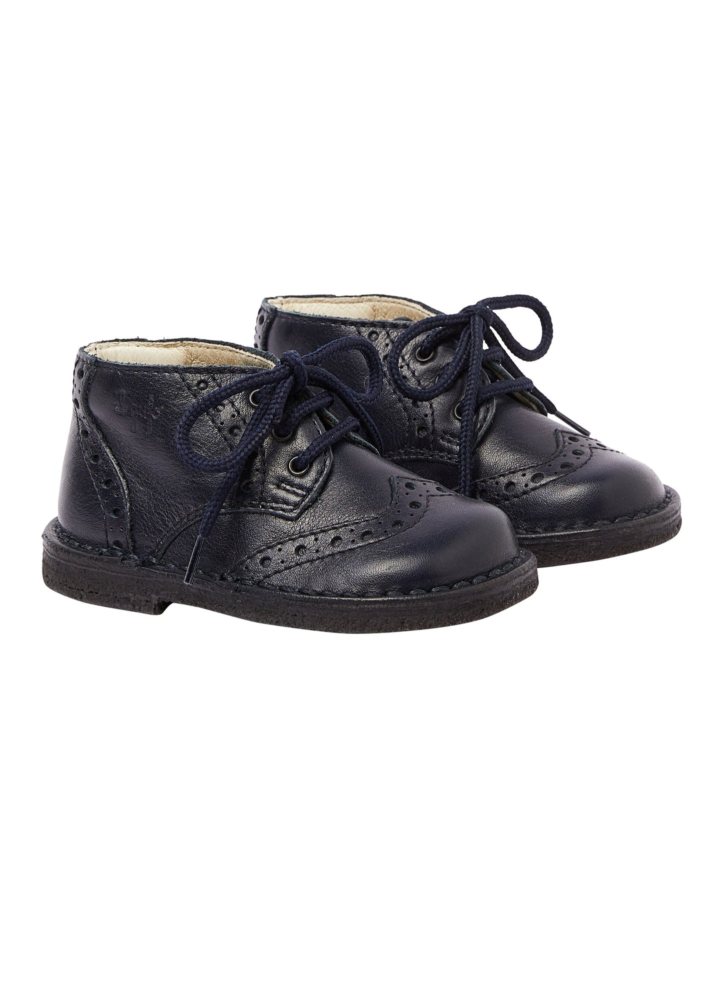 Boys | Lace-Up First Steps with Dovetail Pattern | Blue